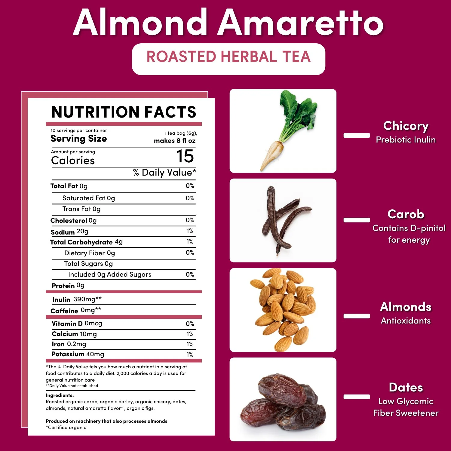 Almond Amaretto Roasted Herbal Tea - Image 18