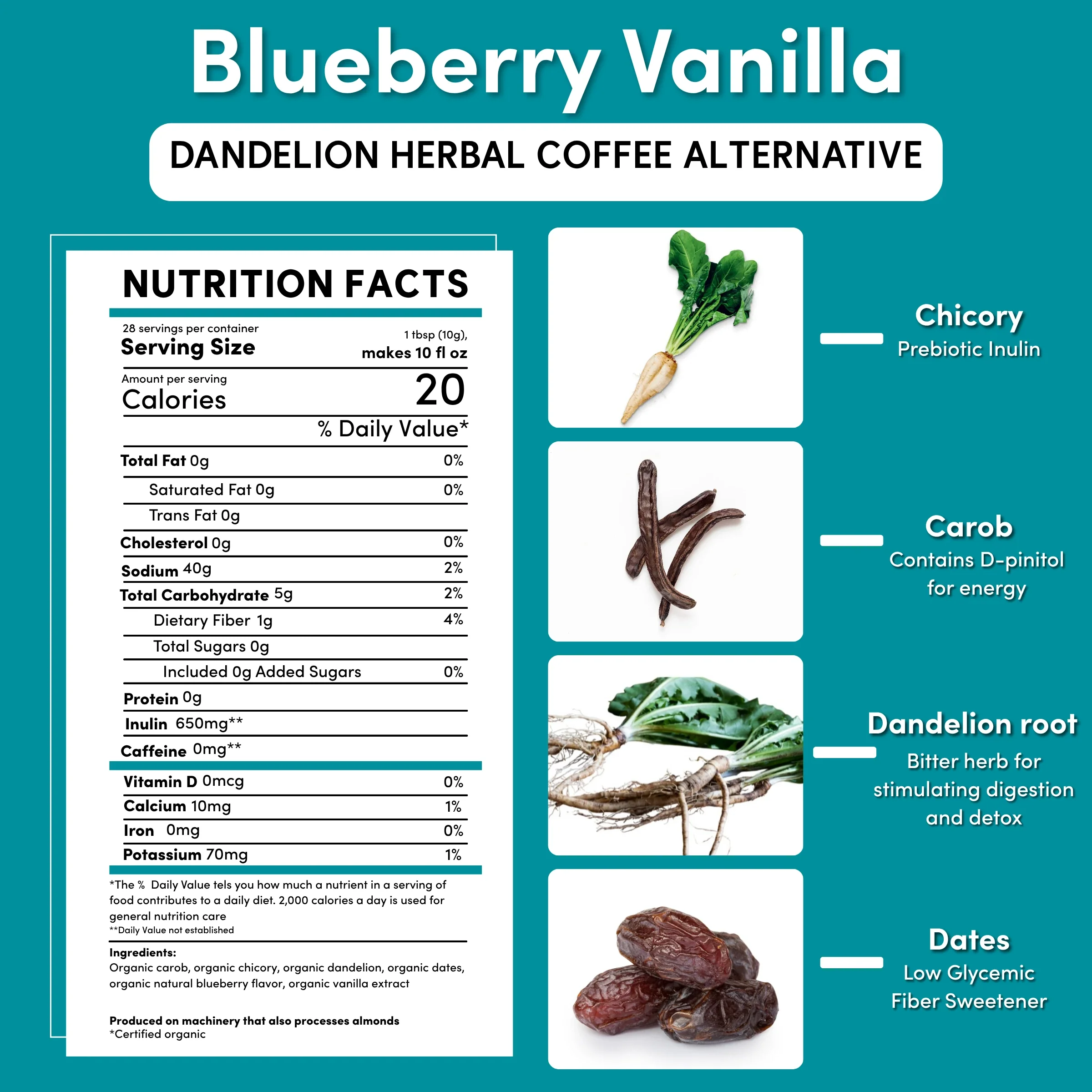 Blueberry Vanilla Chicory Herbal Coffee - Image 11