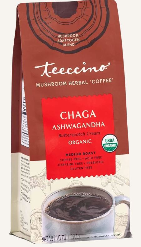 Chaga Ashwagandha Butterscotch Cream Mushroom Herbal Coffee