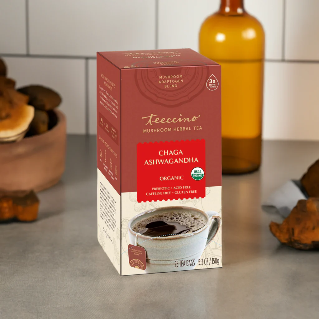 Chaga Ashwagandha Butterscotch Cream Mushroom Herbal Tea - Image 4