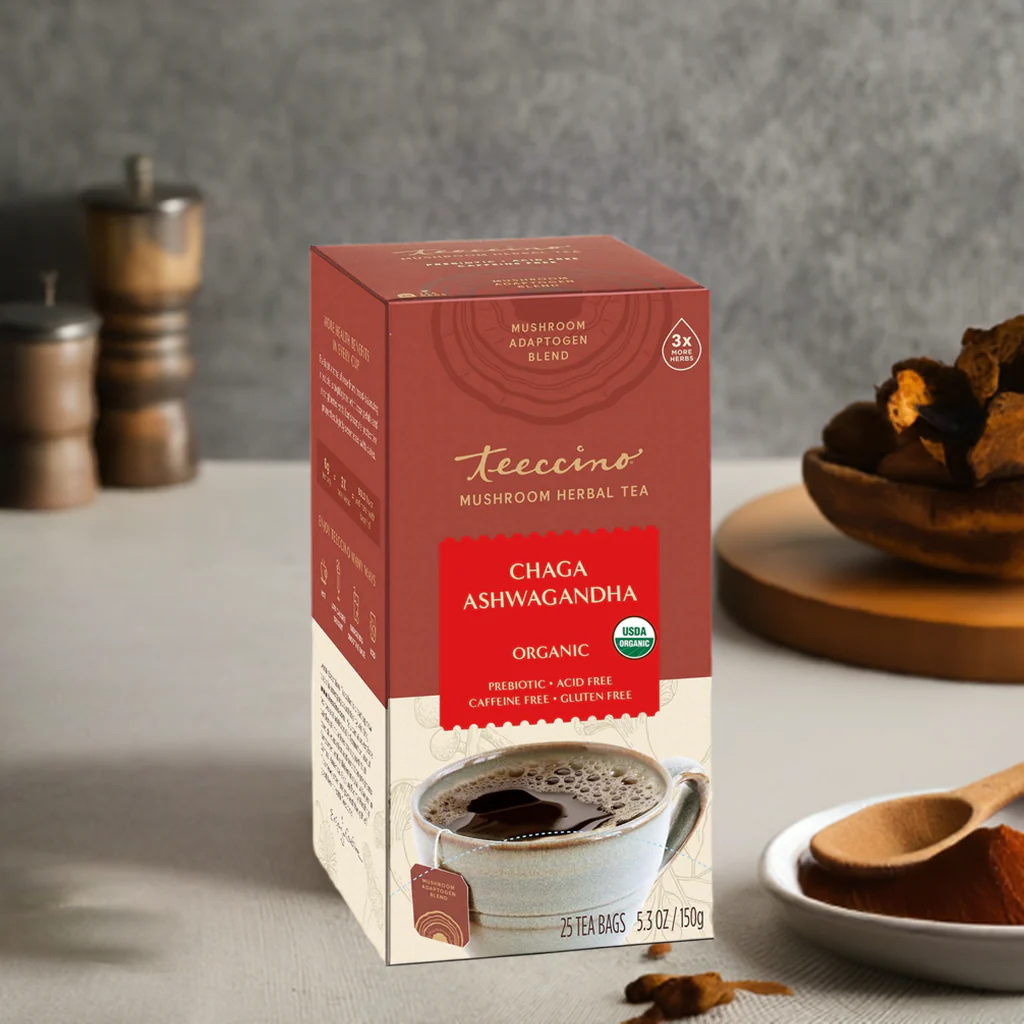 Chaga Ashwagandha Butterscotch Cream Mushroom Herbal Tea - Image 5