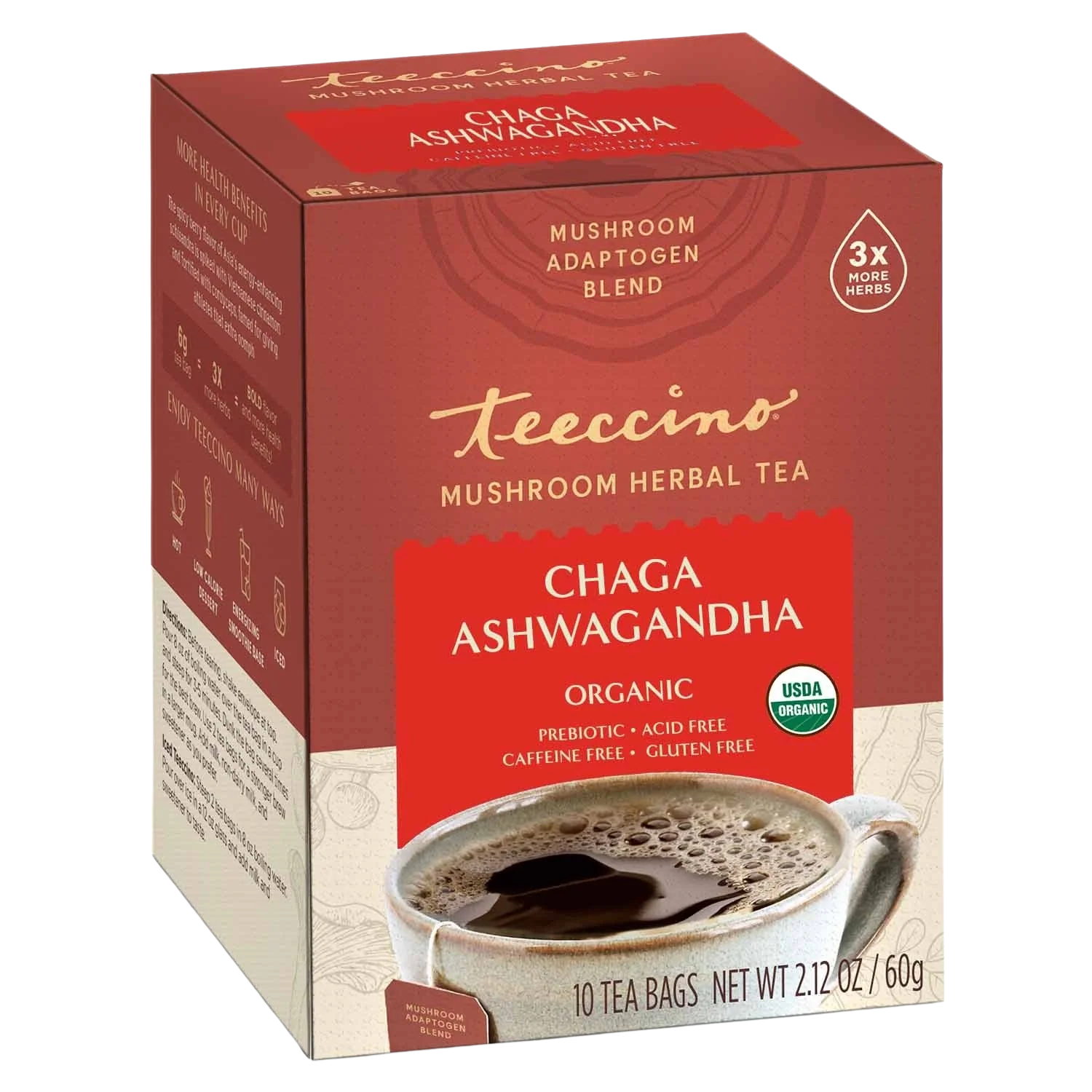Chaga Ashwagandha Butterscotch Cream Mushroom Herbal Tea - Image 6