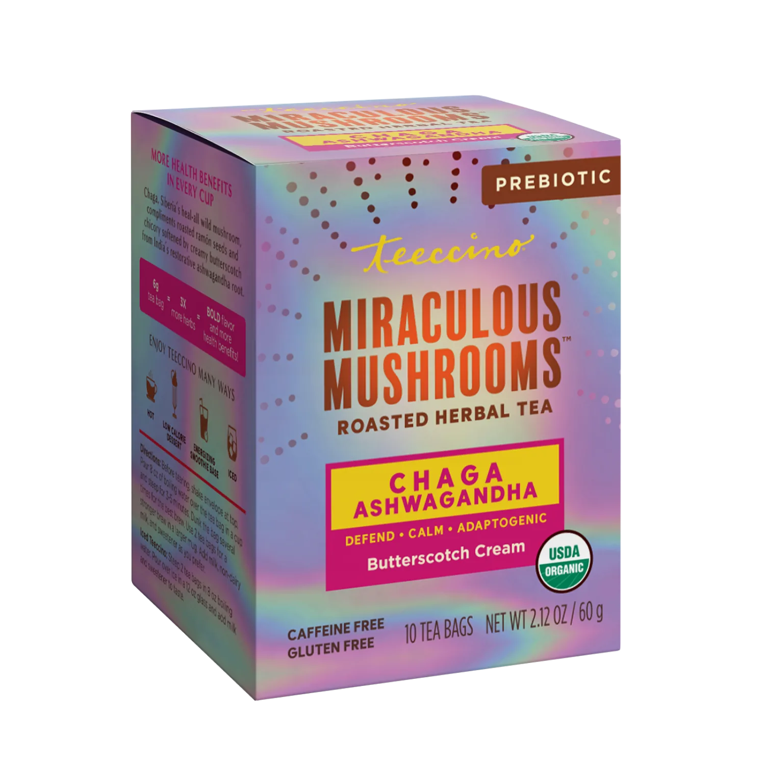 Chaga Ashwagandha Butterscotch Cream Mushroom Herbal Tea - Image 7