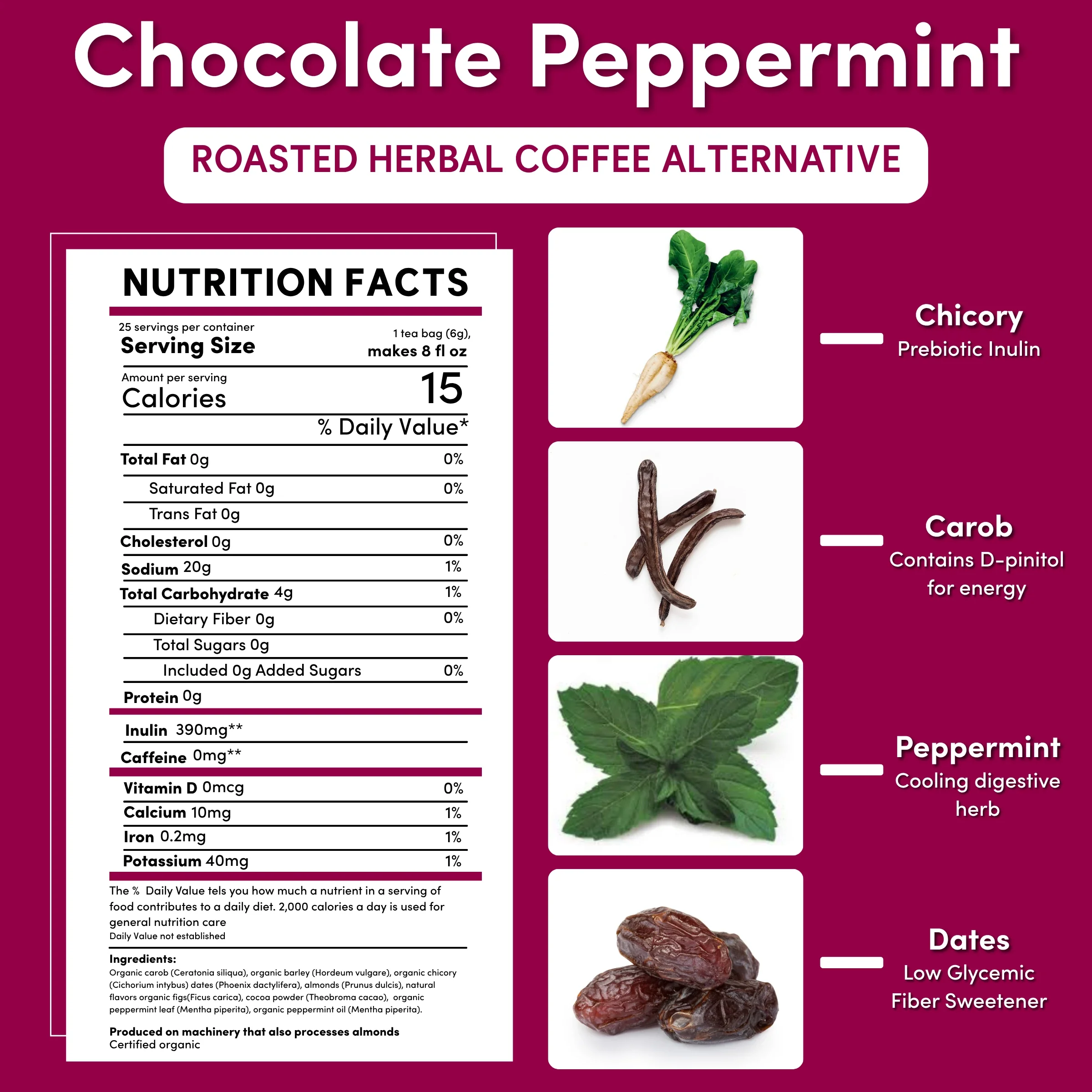 Chocolate Peppermint Chicory Herbal Coffee - Image 6