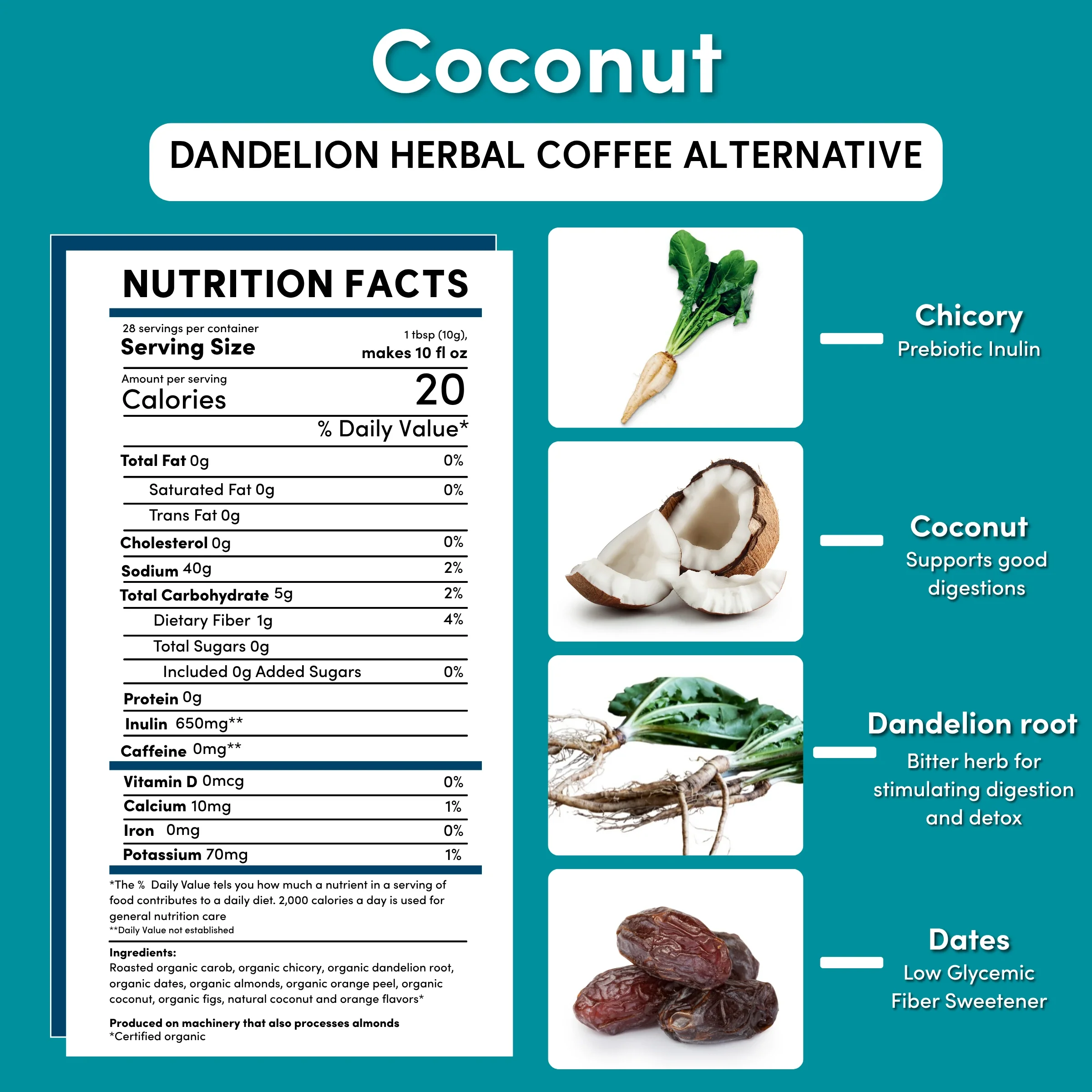 Dandelion Coconut Herbal Coffee - Image 17