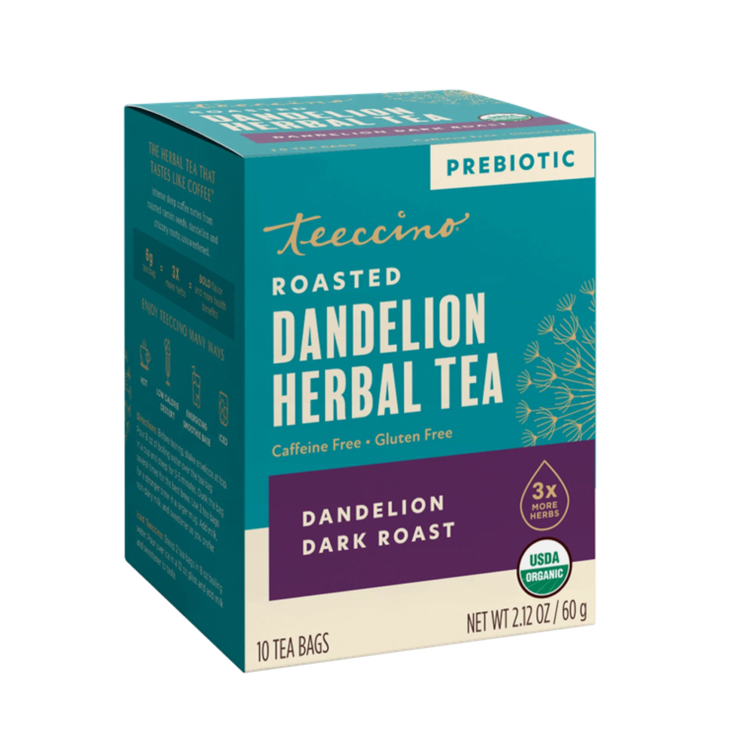 Dandelion Dark Roast Roasted Herbal Tea - Image 3