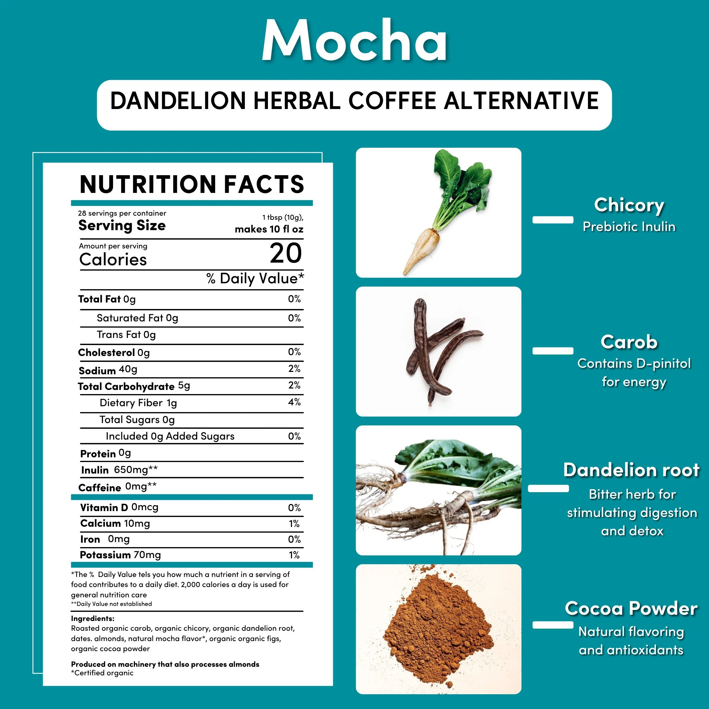 Dandelion Mocha Herbal Coffee - Image 17