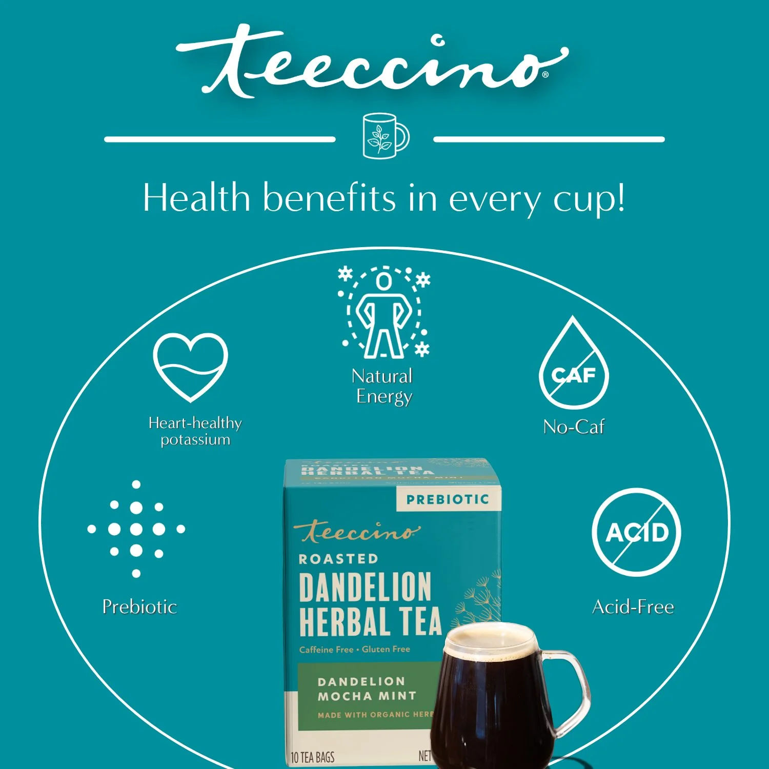 Dandelion Mocha Mint Roasted Herbal Tea - Image 18