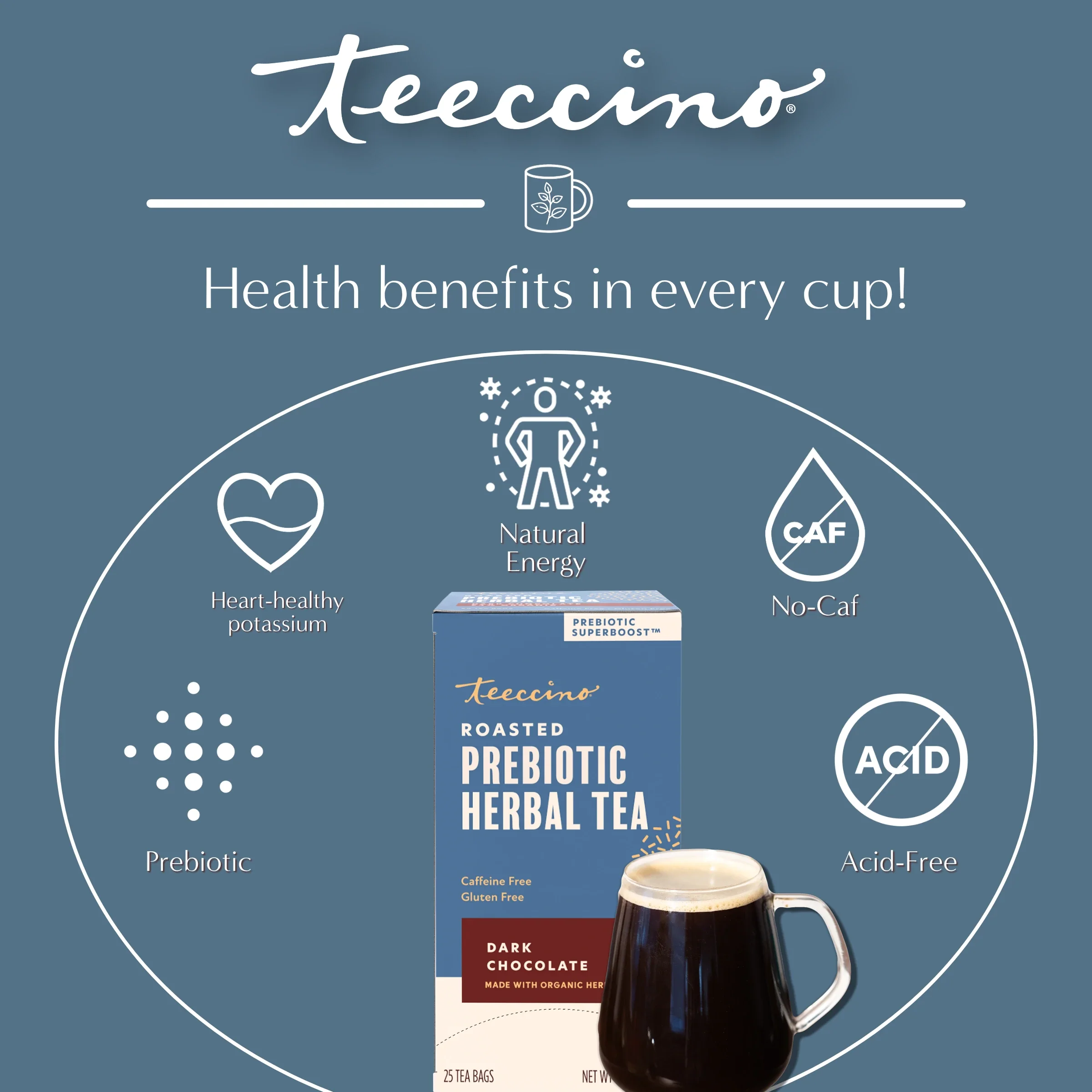 Dark Chocolate Prebiotic SuperBoost Herbal Tea - Image 31