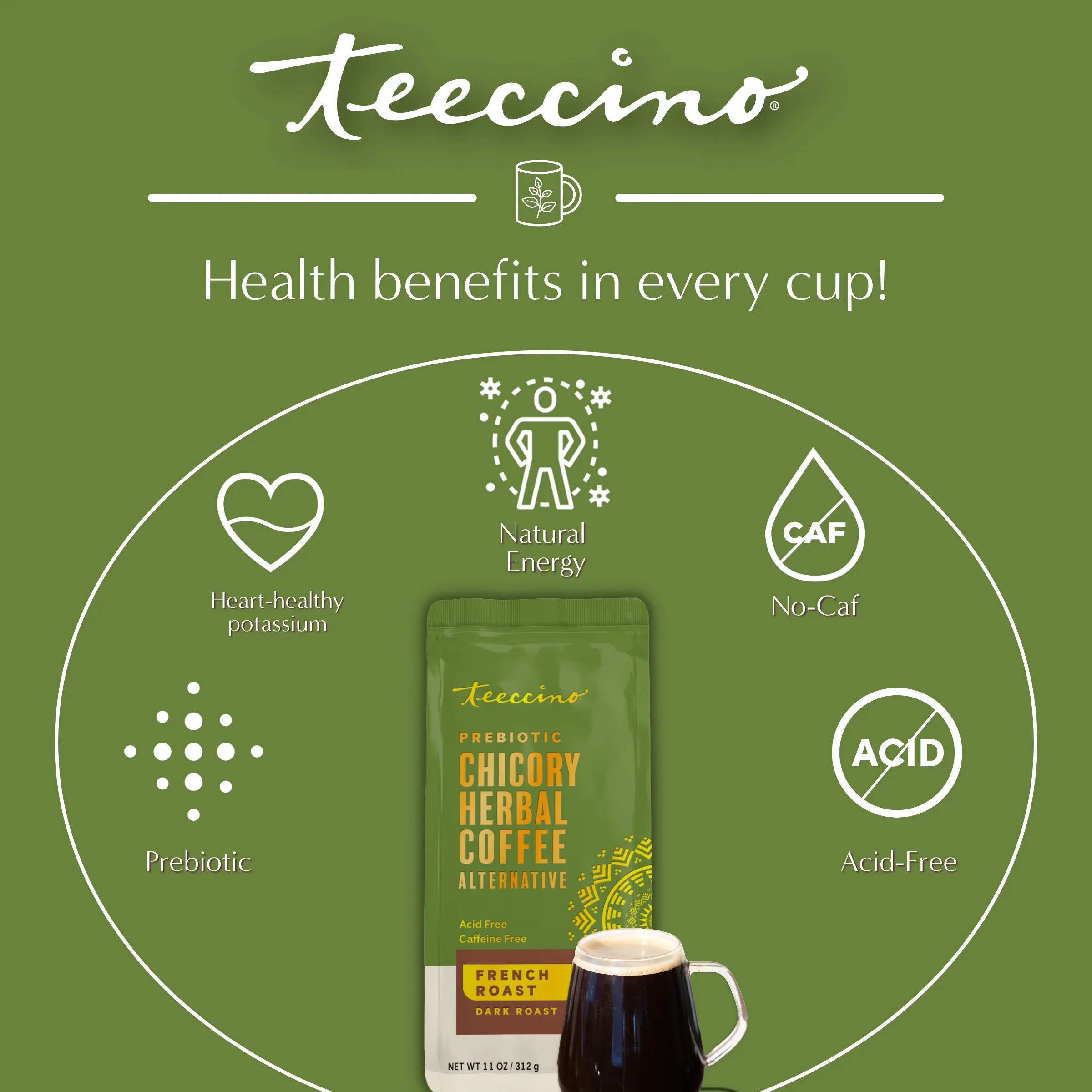 French Roast Chicory Herbal Coffee - Image 14