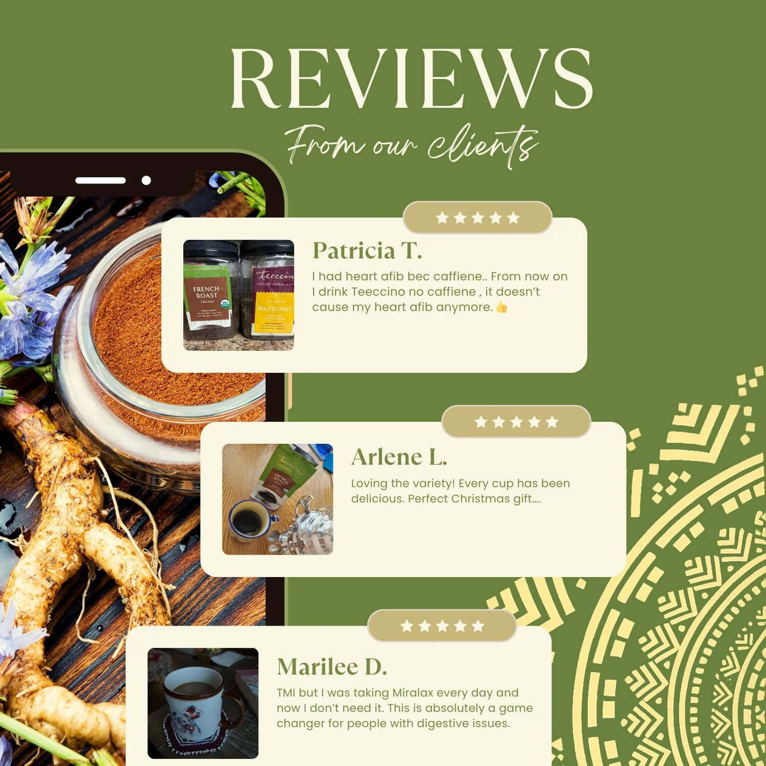 French Roast Chicory Herbal Coffee - Image 4