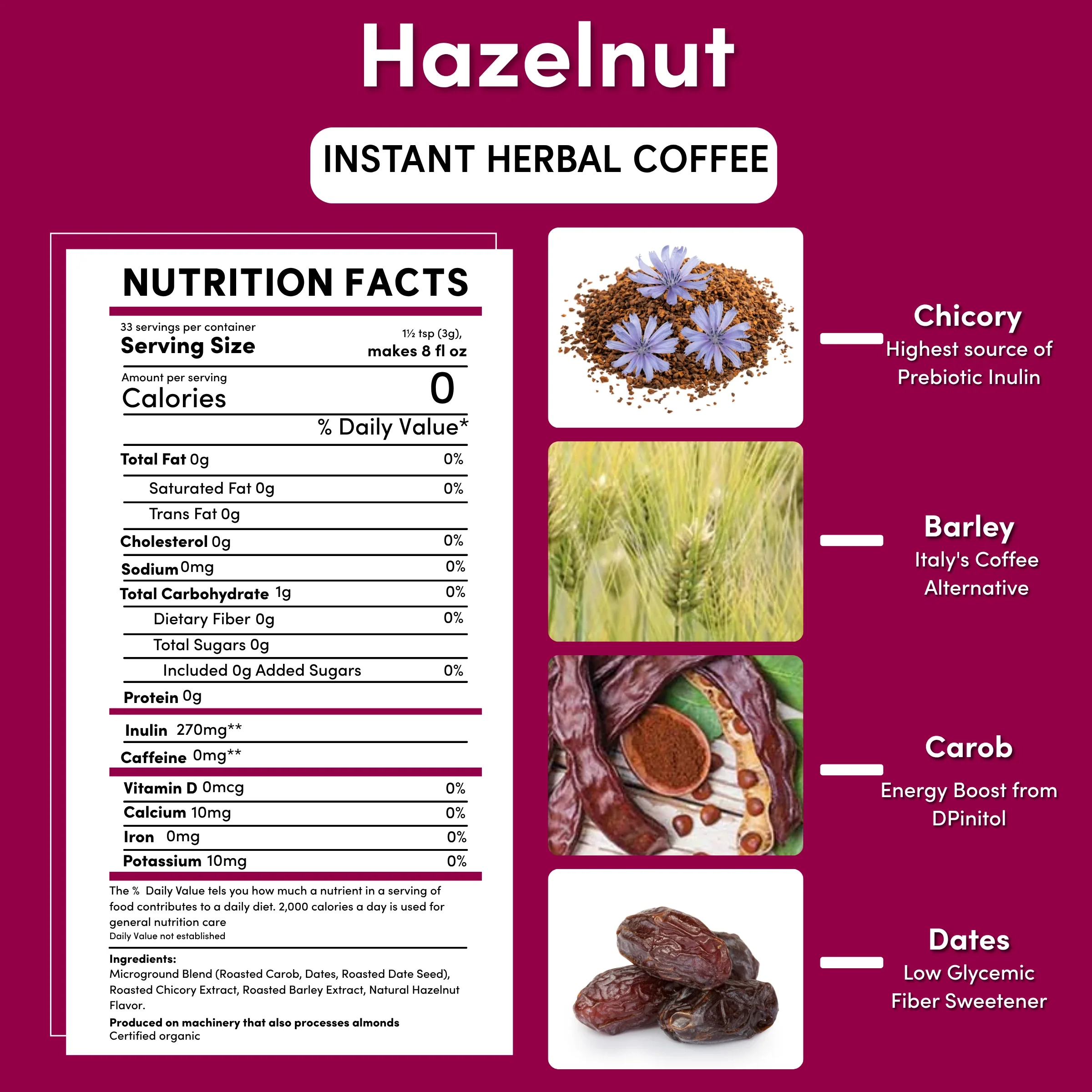 Instant Hazelnut Herbal Coffee - Image 10