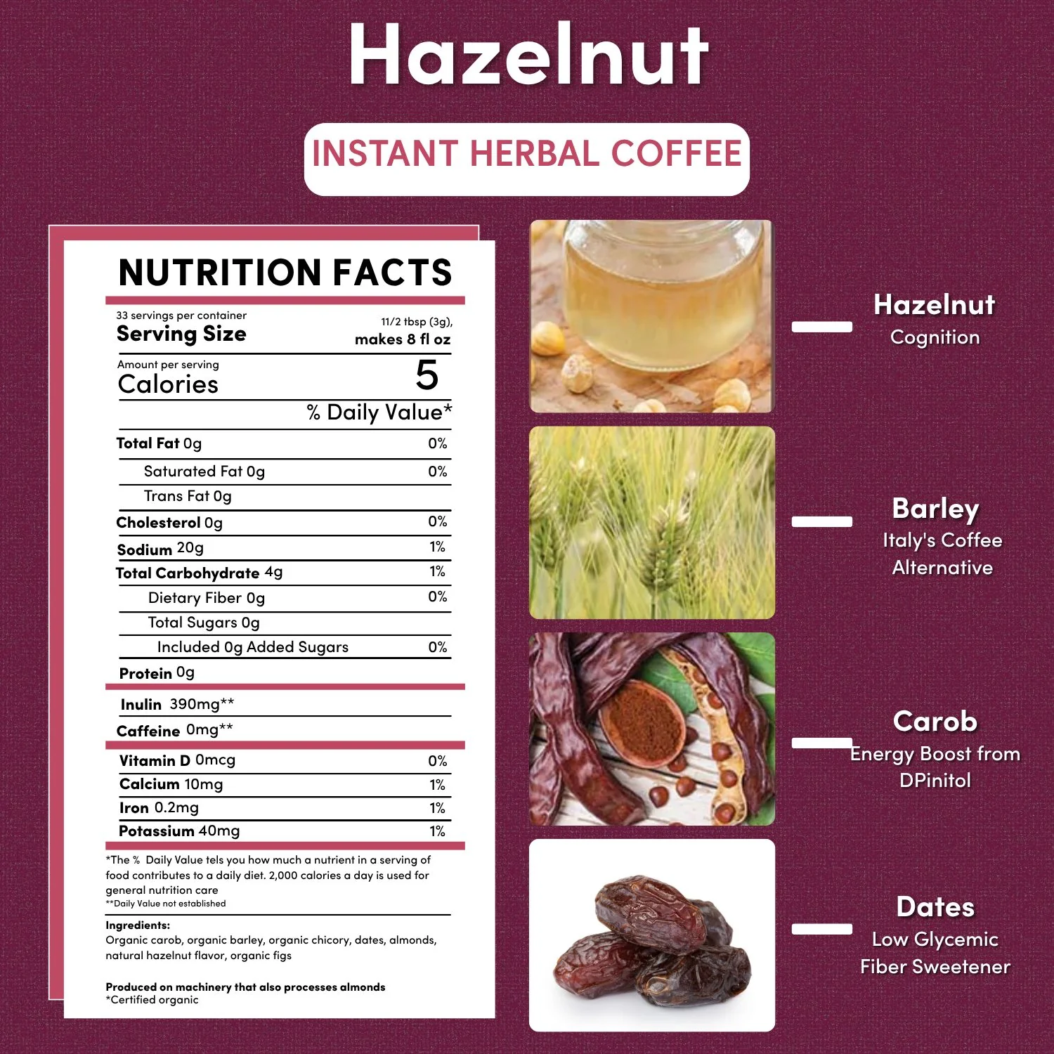 Instant Hazelnut Herbal Coffee - Image 6