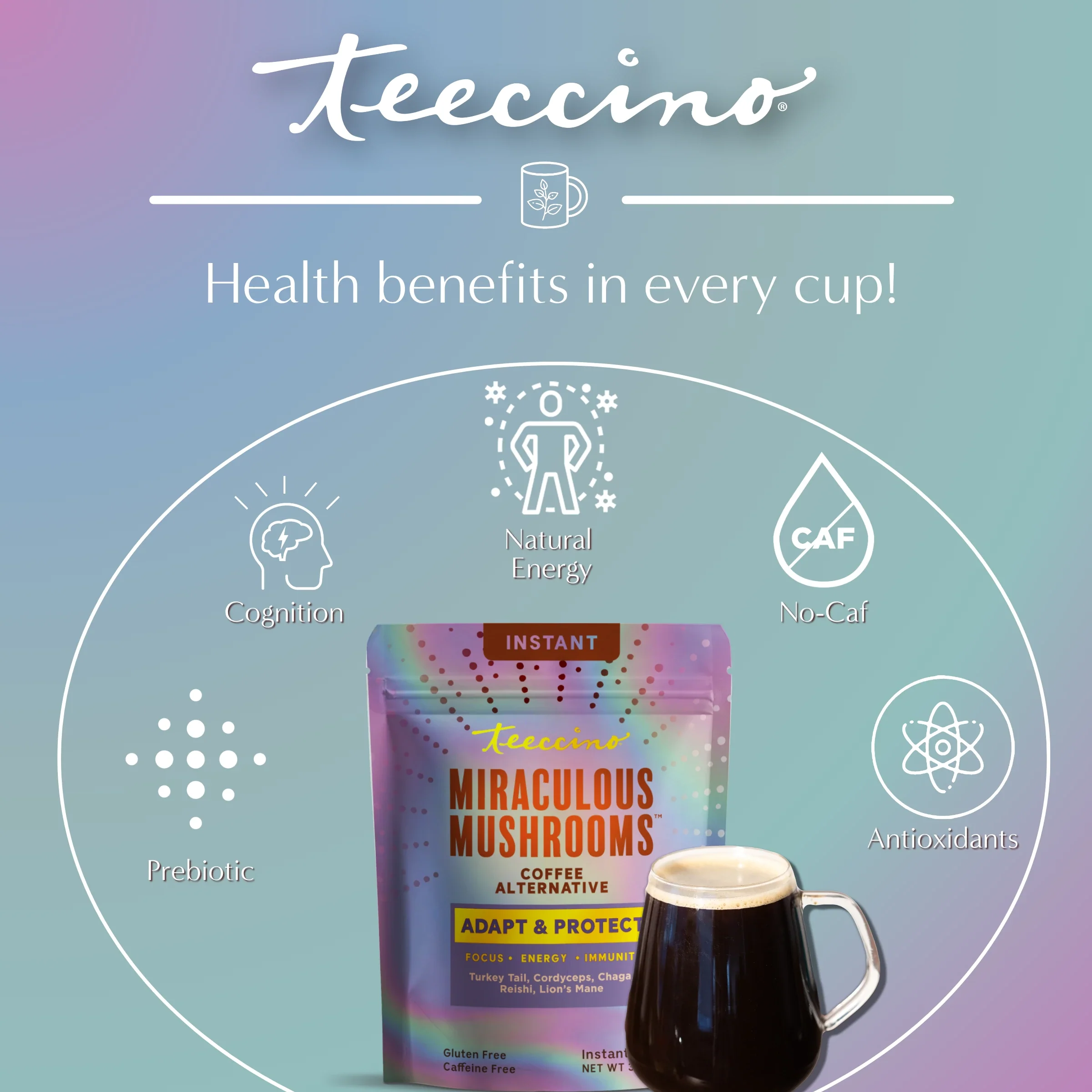 Miraculous Mushrooms® Adapt & Protect Instant Herbal Coffee - Image 13