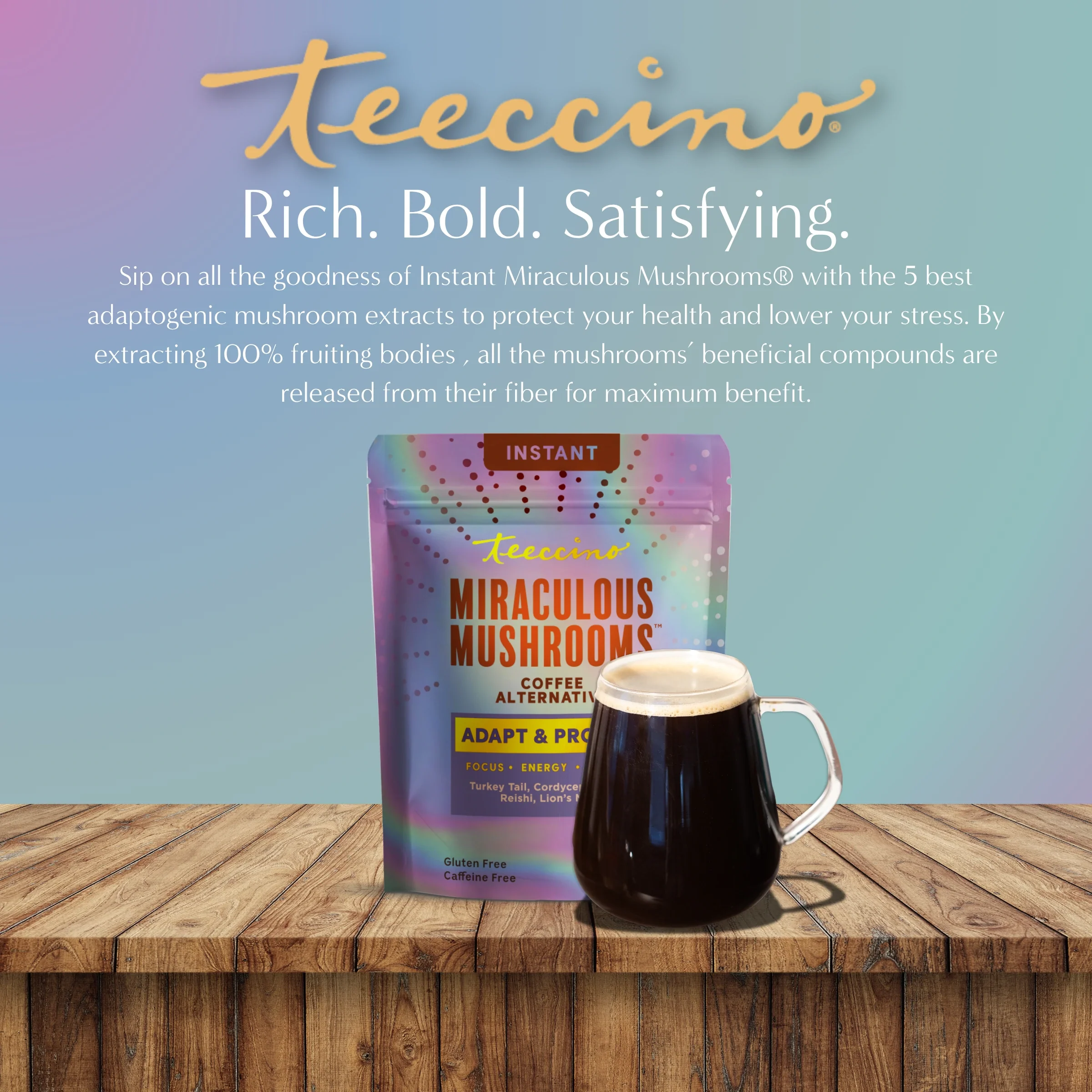Miraculous Mushrooms® Adapt & Protect Instant Herbal Coffee - Image 15
