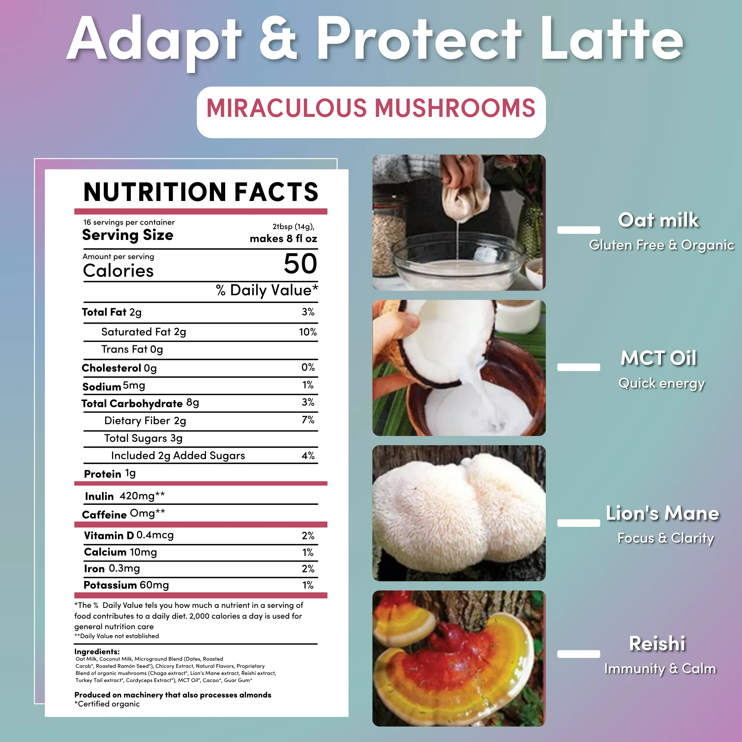 Miraculous Mushrooms® Adapt & Protect Instant Herbal Latte - Image 11