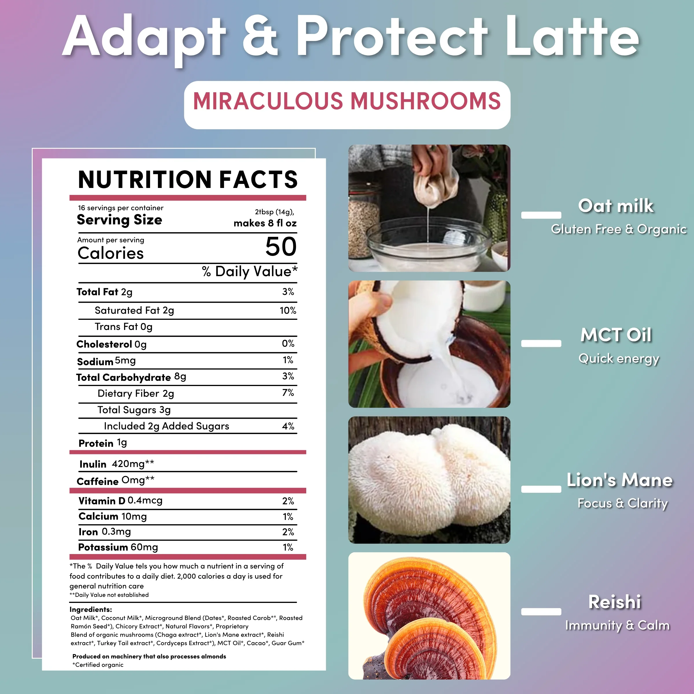 Miraculous Mushrooms® Adapt & Protect Instant Herbal Latte - Image 16