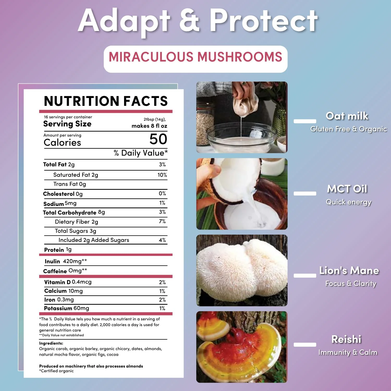 Miraculous Mushrooms® Adapt & Protect Instant Herbal Latte - Image 6