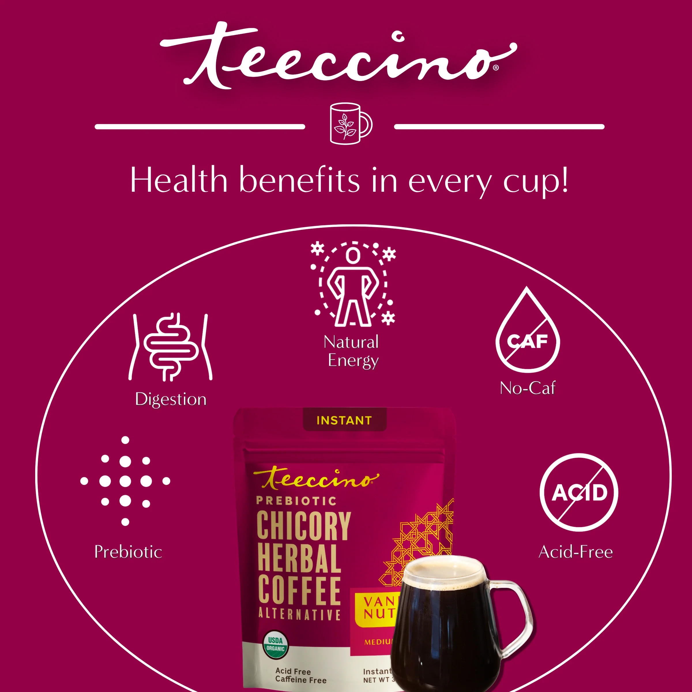 Instant Vanilla Nut Herbal Coffee - Image 10