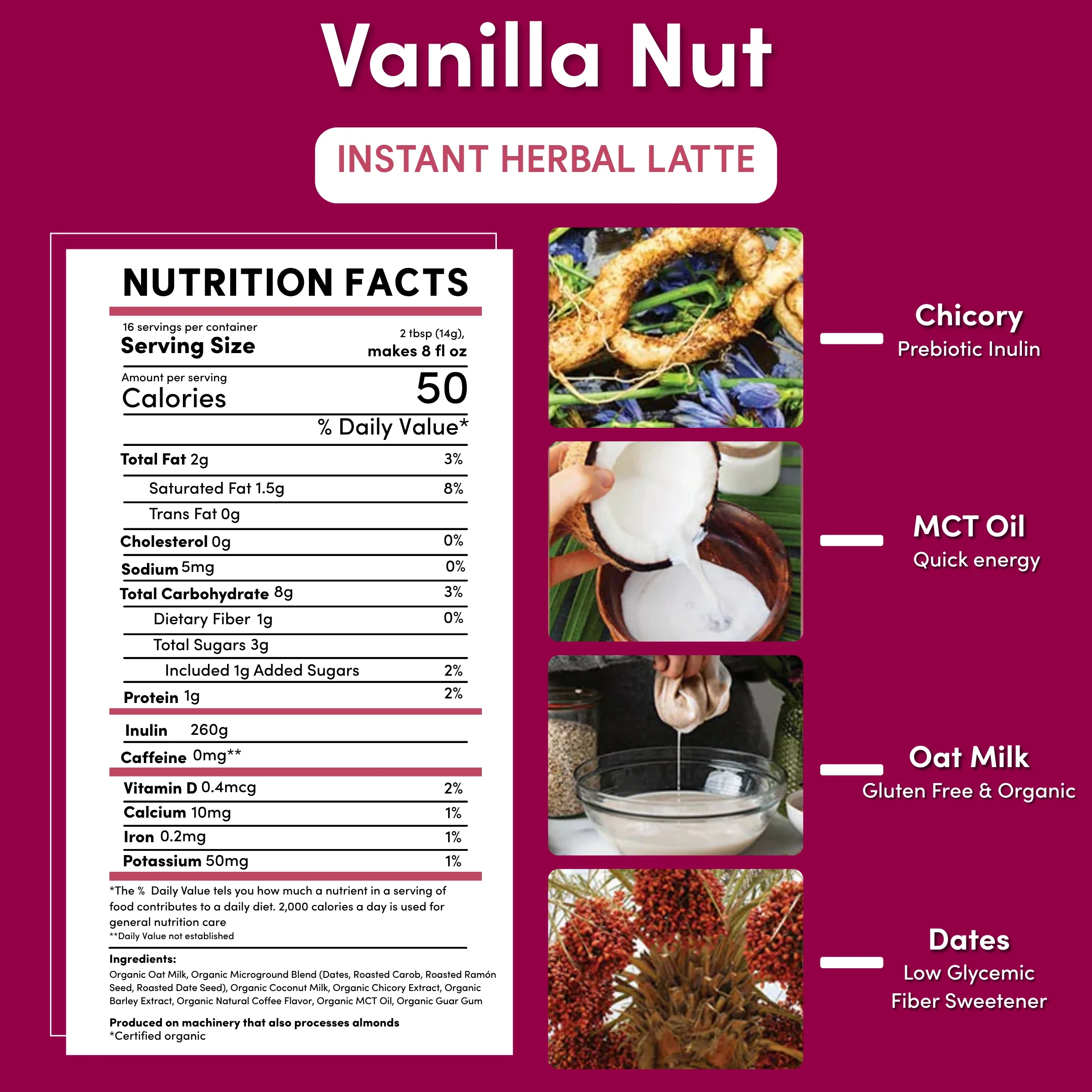 Instant Vanilla Nut Herbal Latte - Image 11