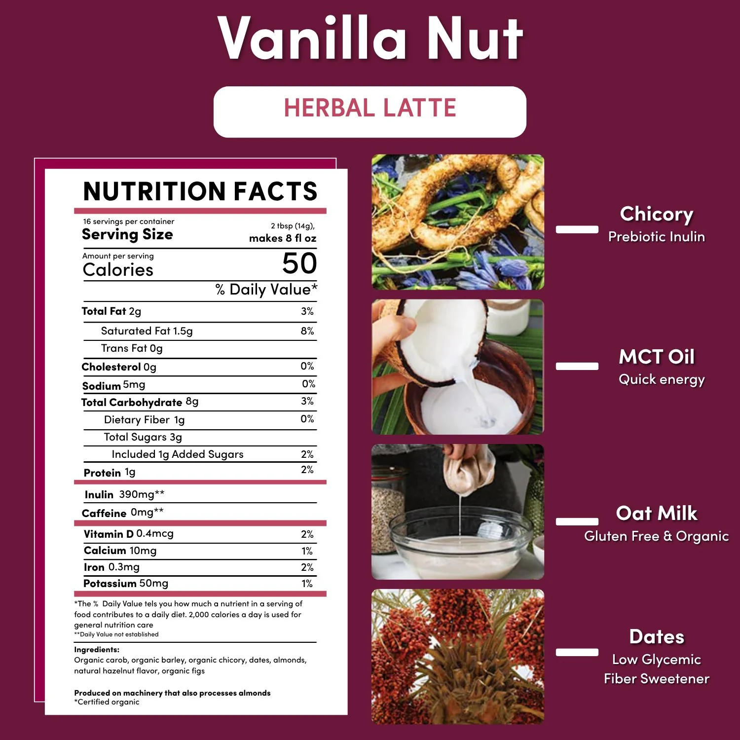 Instant Vanilla Nut Herbal Latte - Image 7
