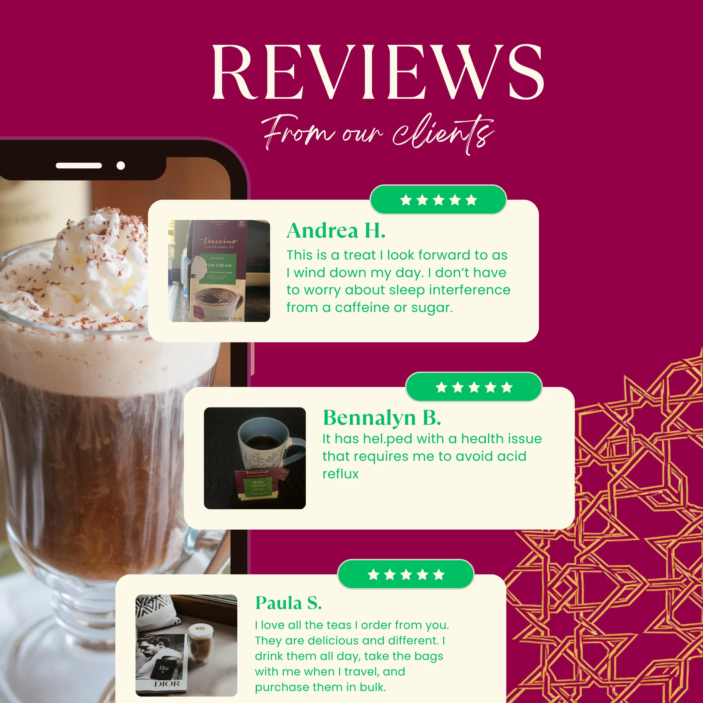 Irish Cream Roasted Herbal Tea - Image 2
