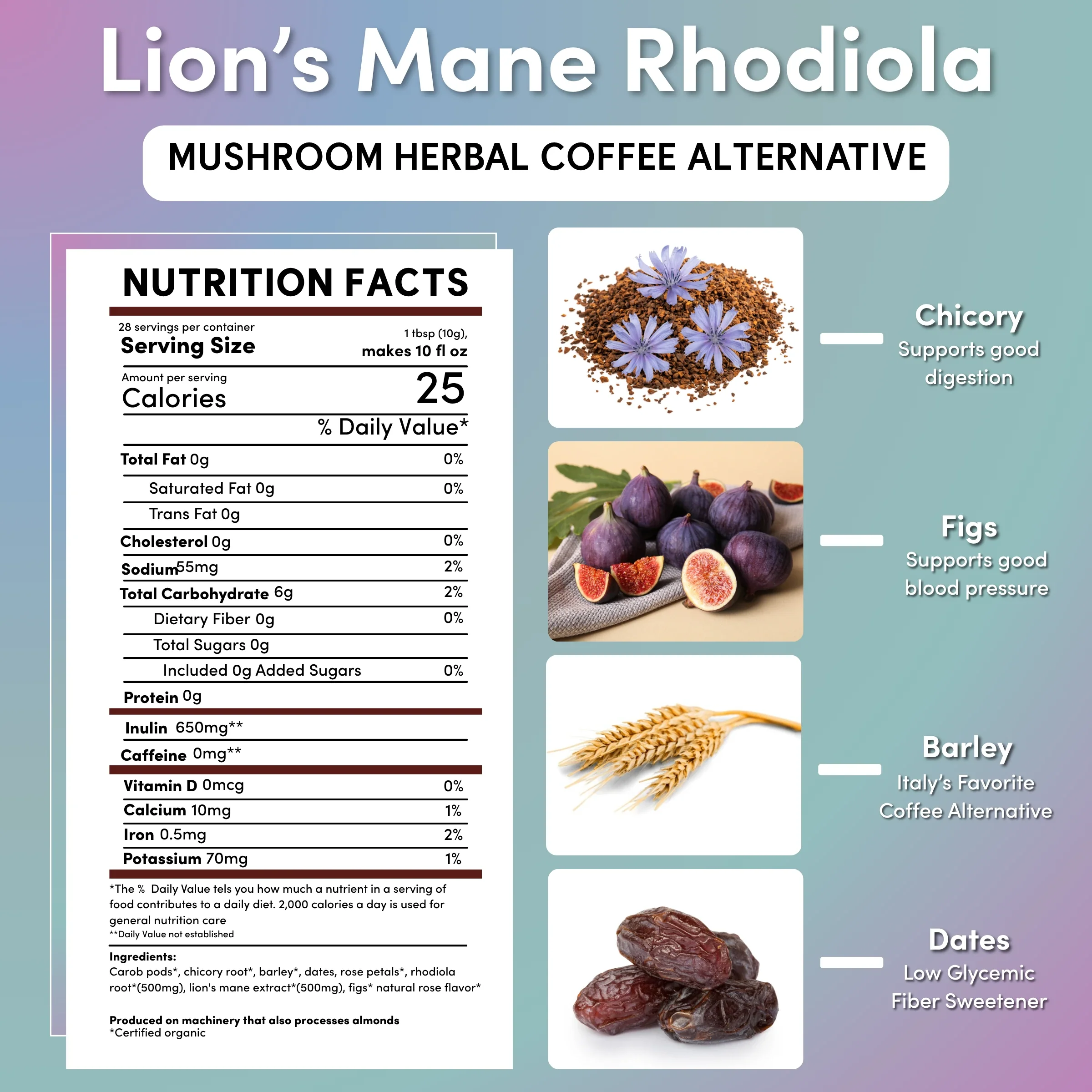 Lion's Mane Rhodiola Rose Mushroom Herbal Coffee - Image 8