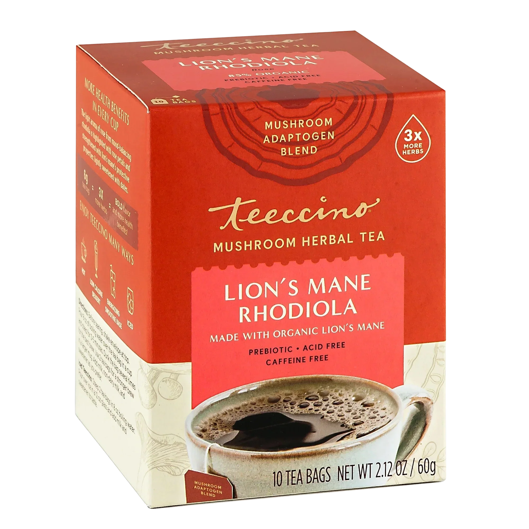 Lion's Mane Rhodiola Rose Mushroom Herbal Tea - Image 11