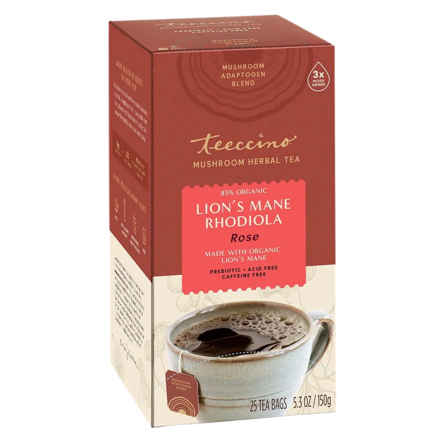 Lion's Mane Rhodiola Rose Mushroom Herbal Tea - Image 7