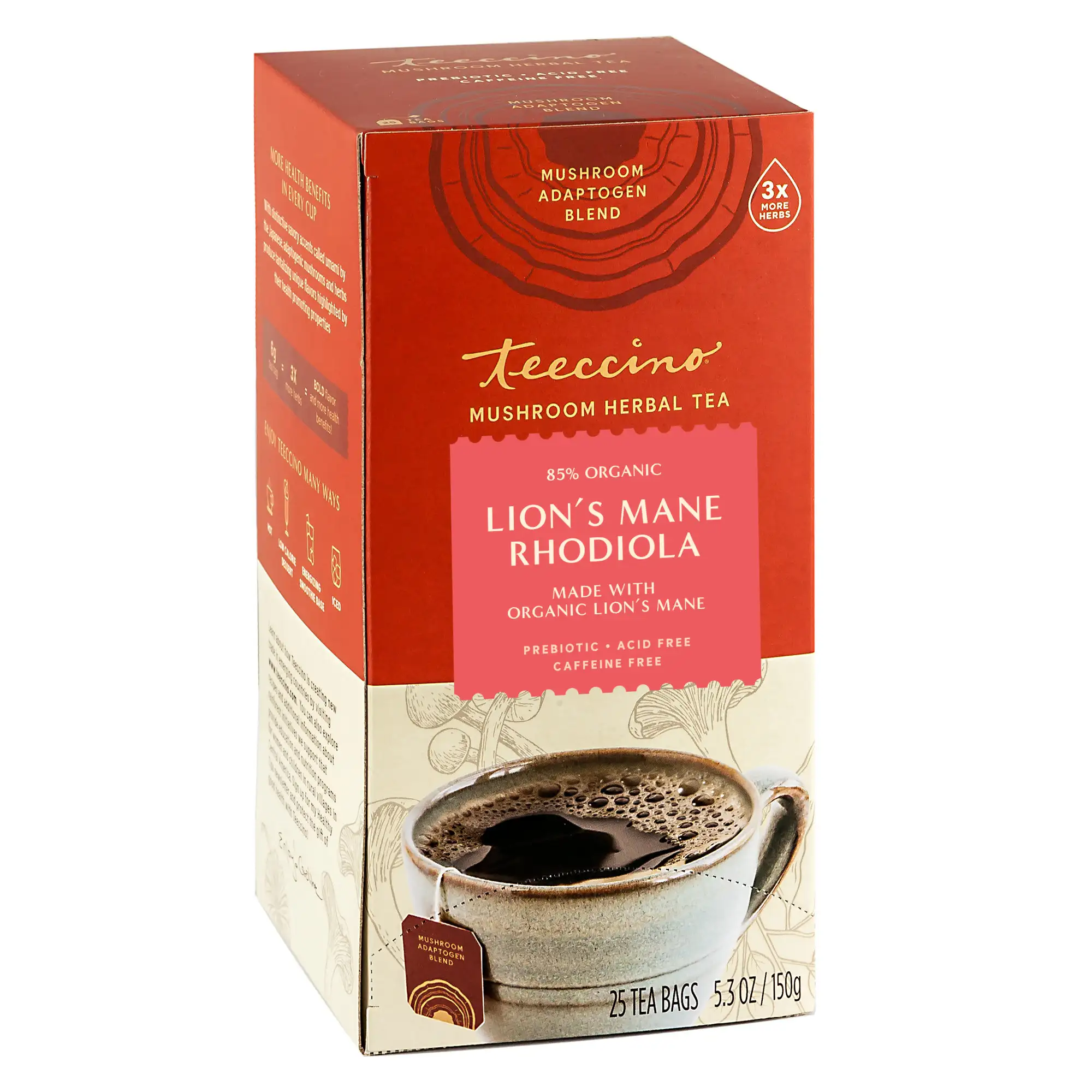 Lion's Mane Rhodiola Rose Mushroom Herbal Tea - Image 9