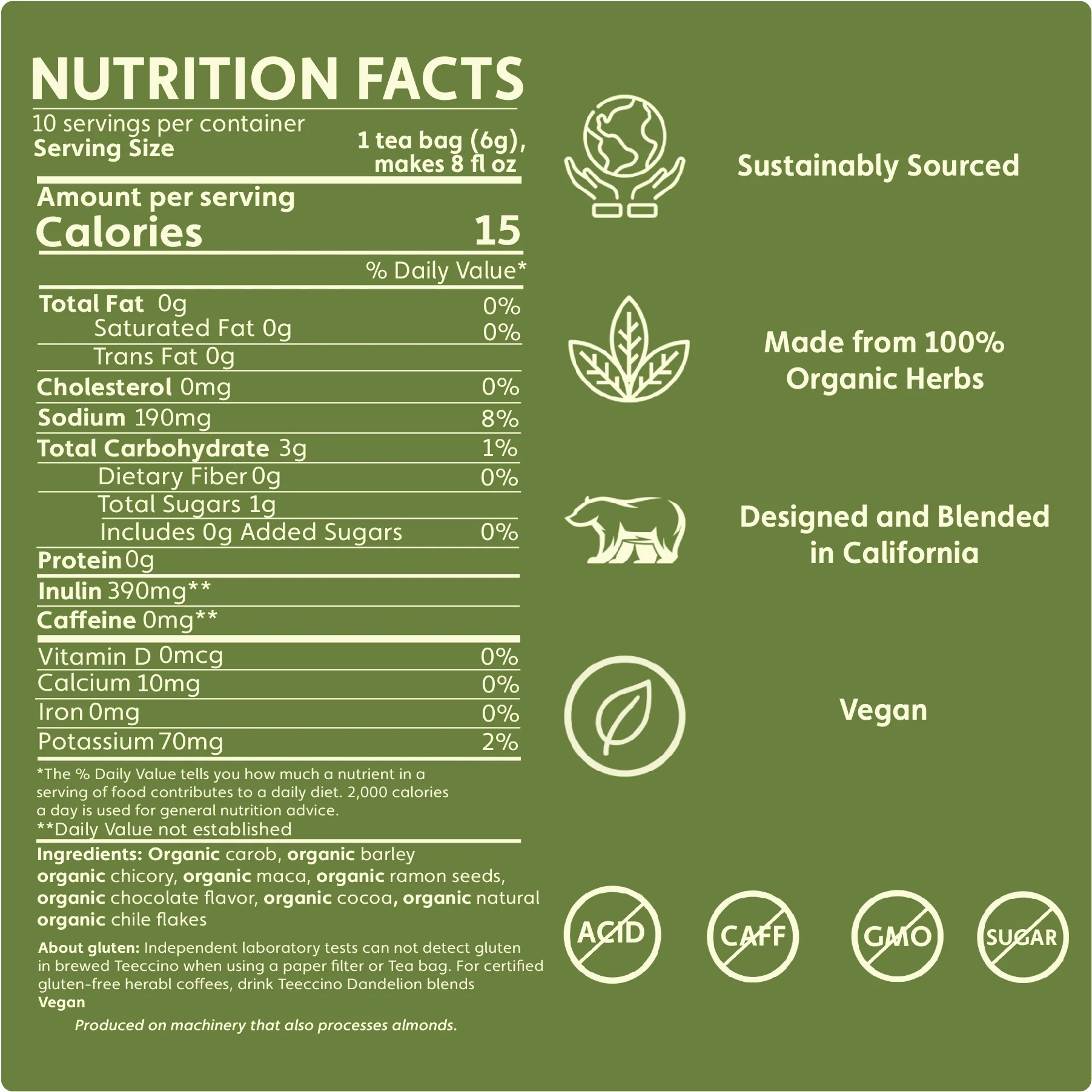 Maca Chocolate Roasted Herbal Tea - Image 9