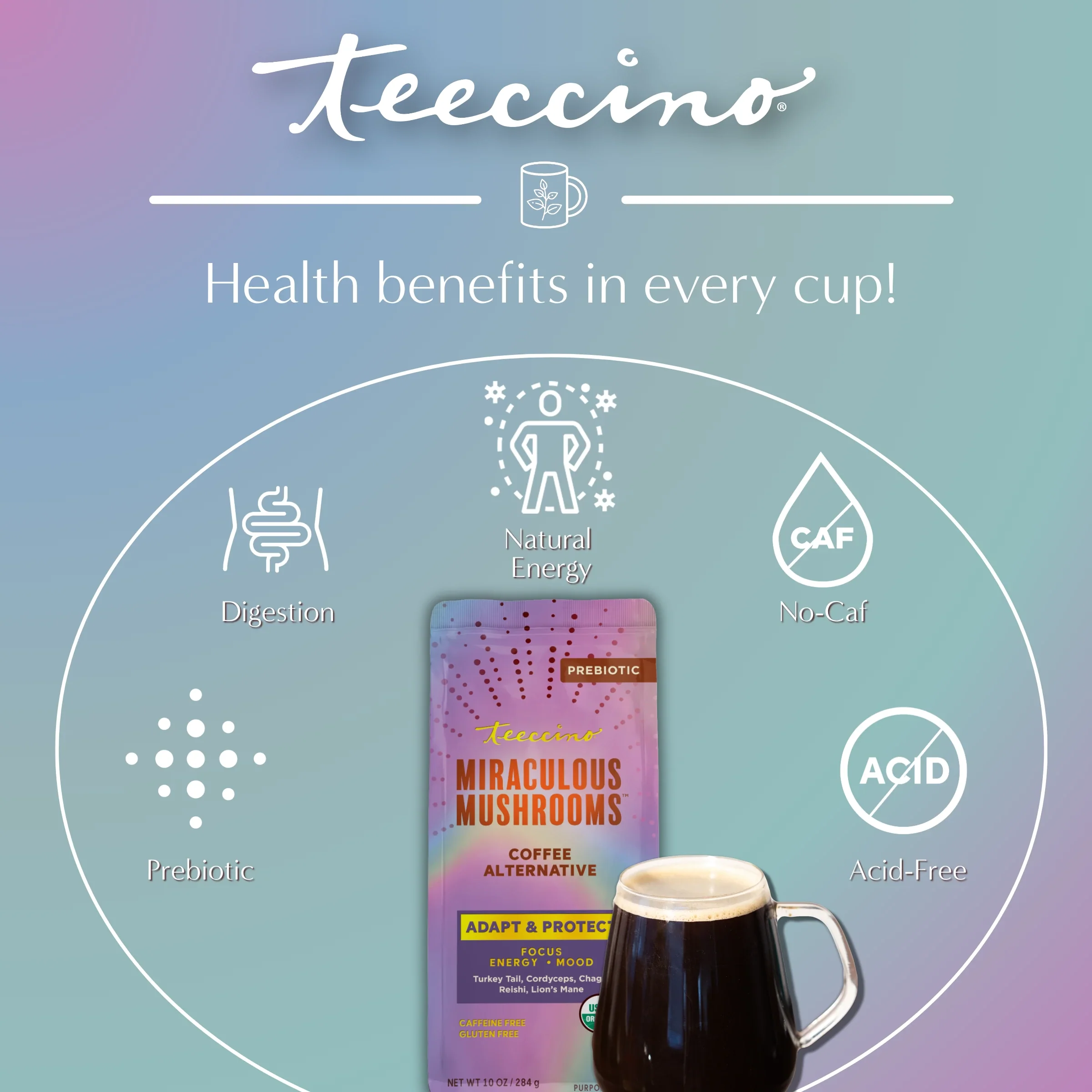 Miraculous Mushrooms® Adapt & Protect Herbal Coffee - Image 6