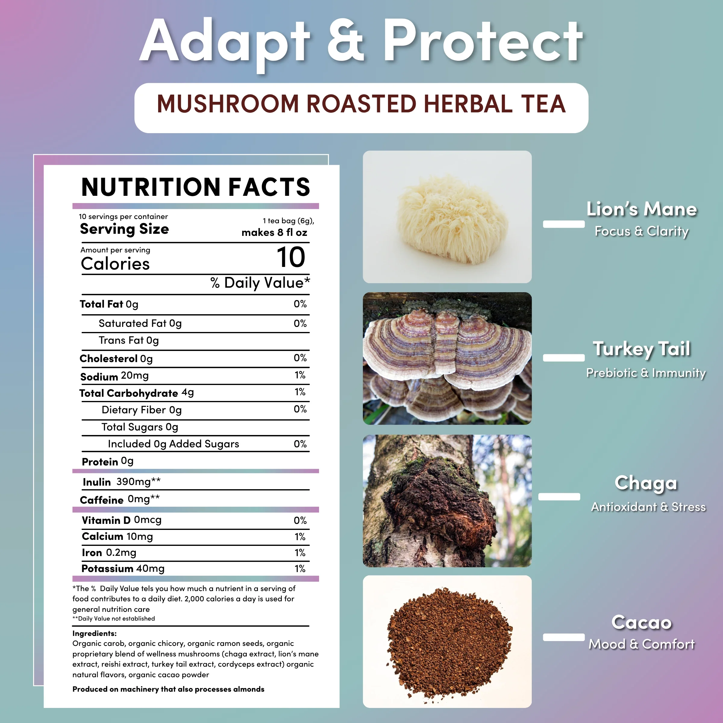 Miraculous Mushrooms® Adapt & Protect Herbal Tea - Image 12