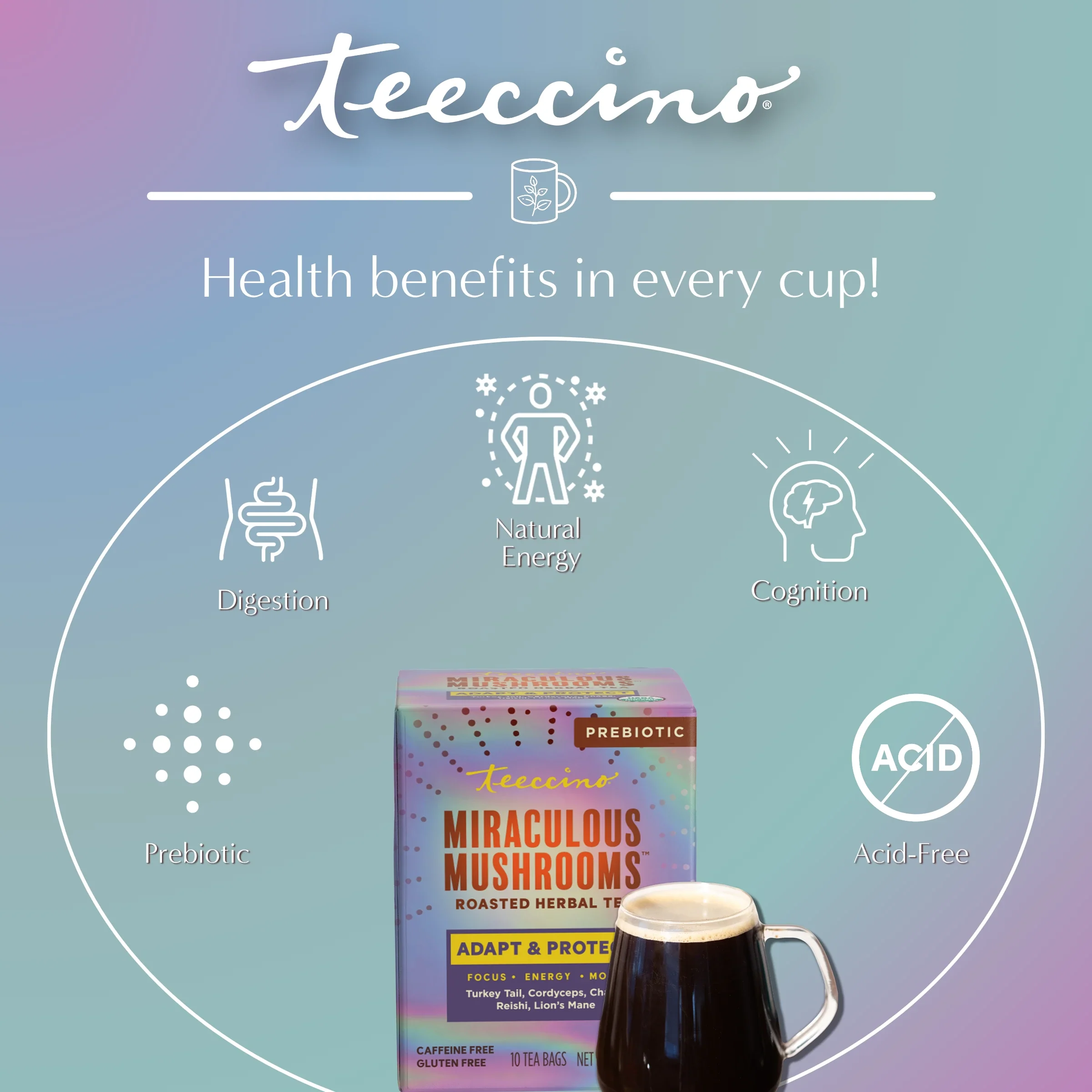 Miraculous Mushrooms® Adapt & Protect Herbal Tea - Image 13