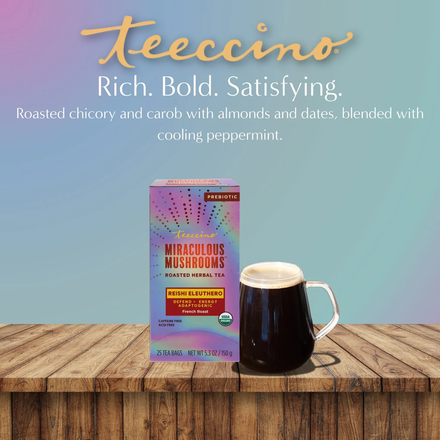 Reishi Eleuthero French Roast Mushroom Herbal Tea - Image 14