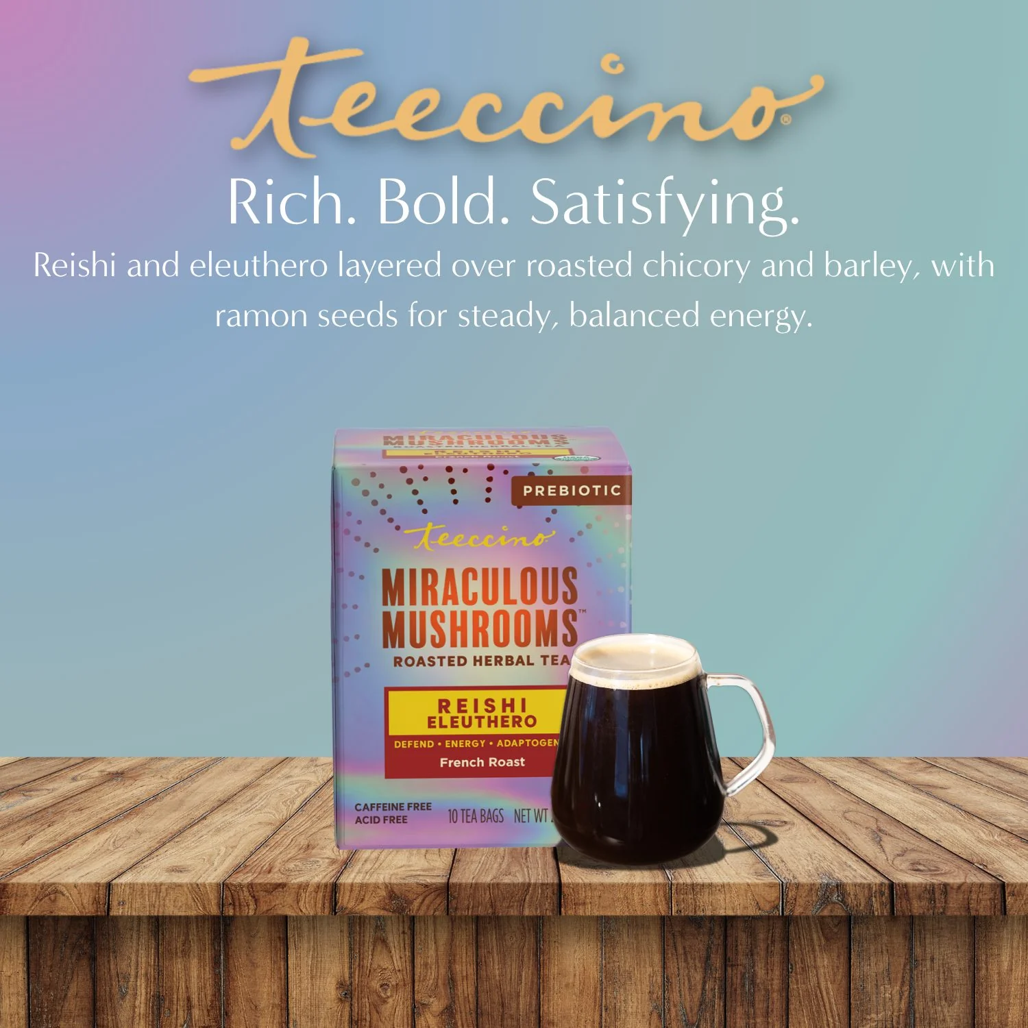 Reishi Eleuthero French Roast Mushroom Herbal Tea - Image 20
