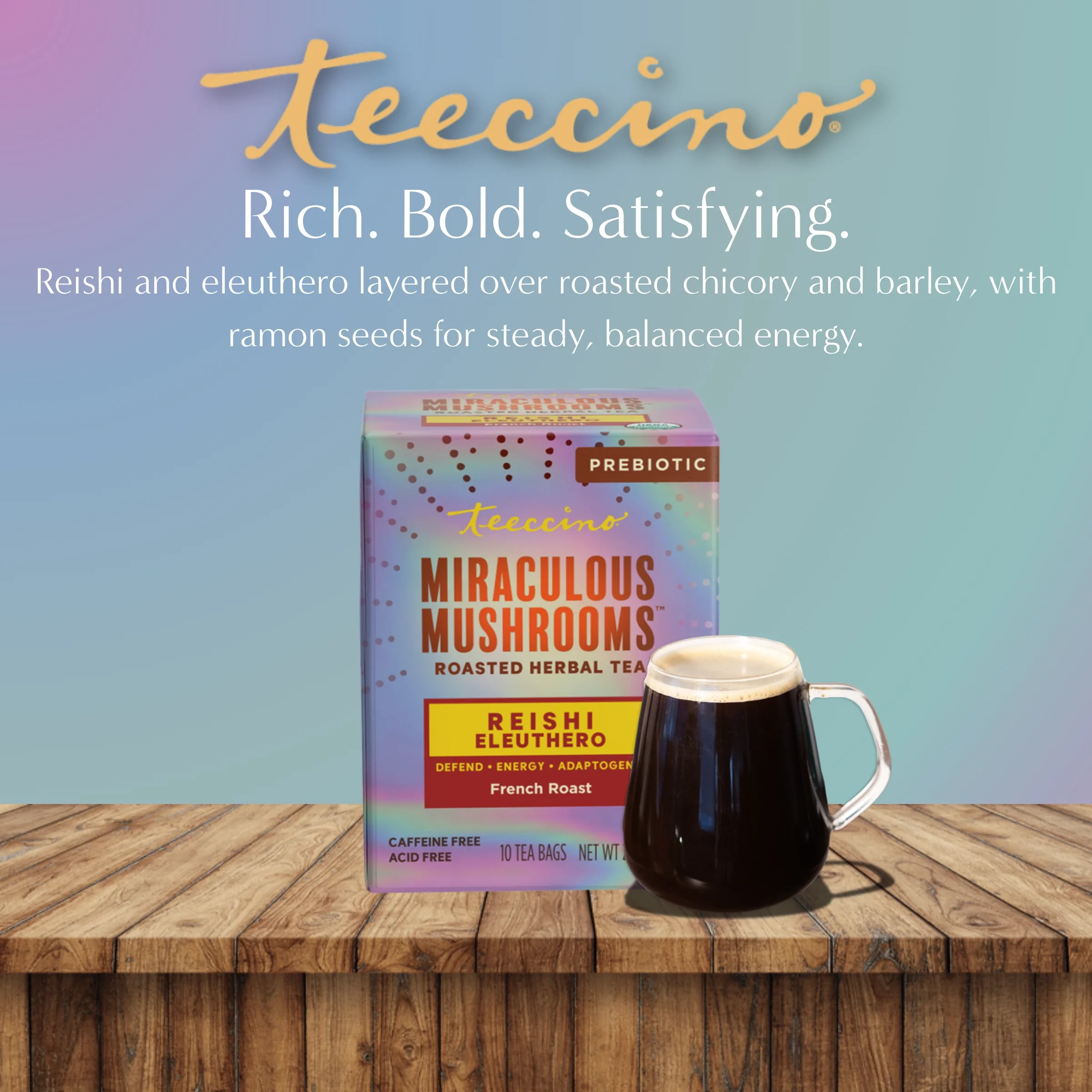 Reishi Eleuthero French Roast Mushroom Herbal Tea - Image 30