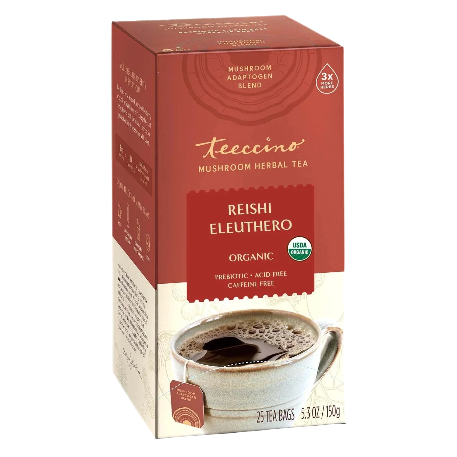 Reishi Eleuthero French Roast Mushroom Herbal Tea - Image 5