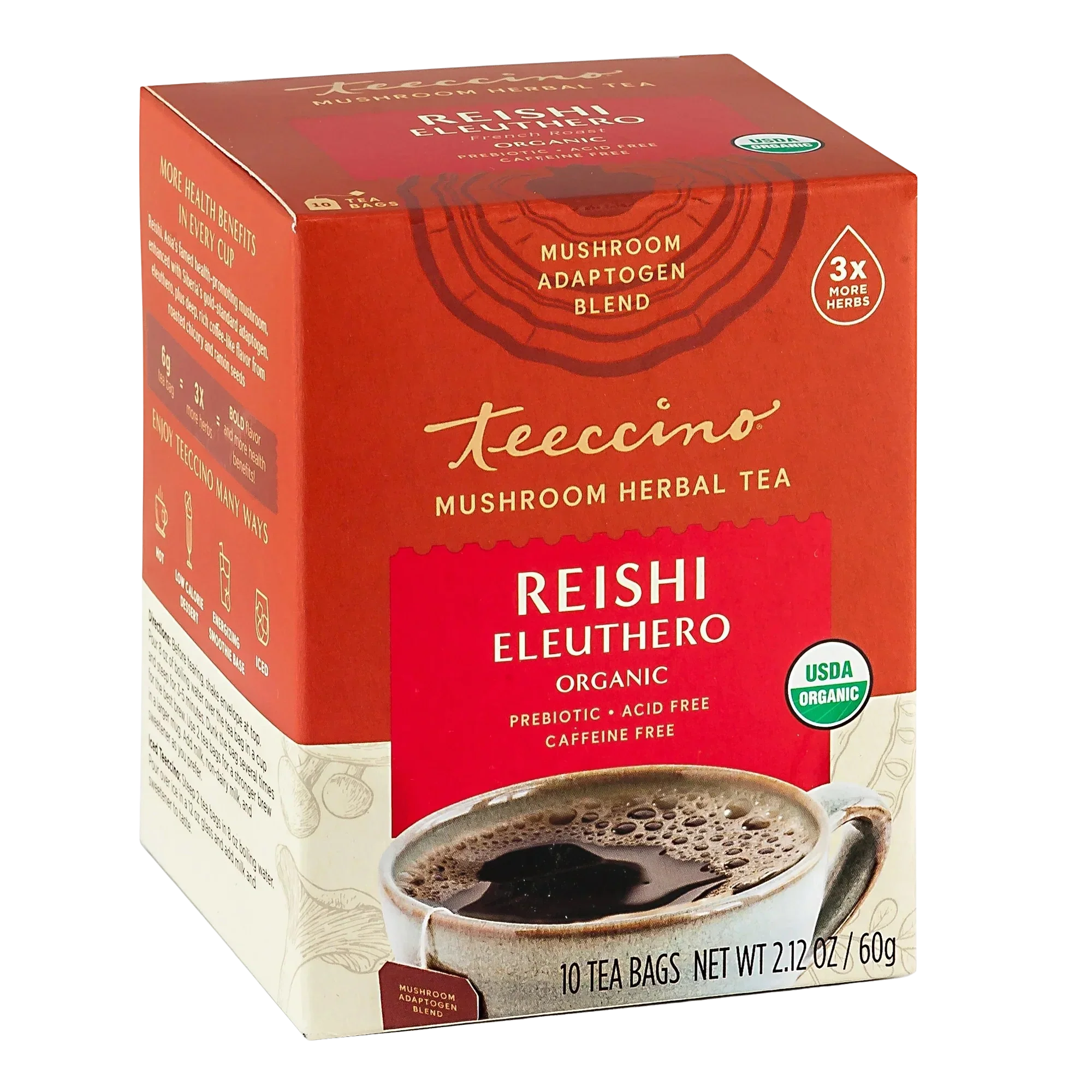 Reishi Eleuthero French Roast Mushroom Herbal Tea - Image 9