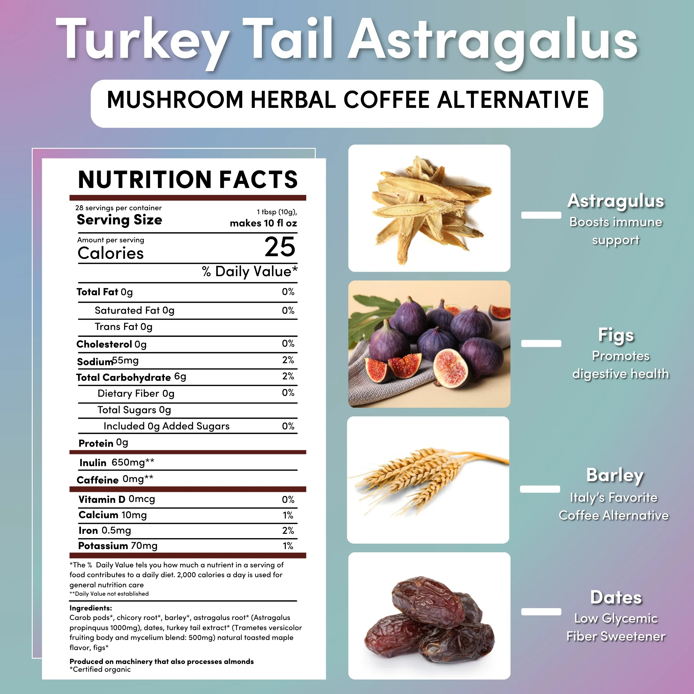 Turkey Tail Astragalus Toasted Maple Mushroom Herbal Coffee - Image 11