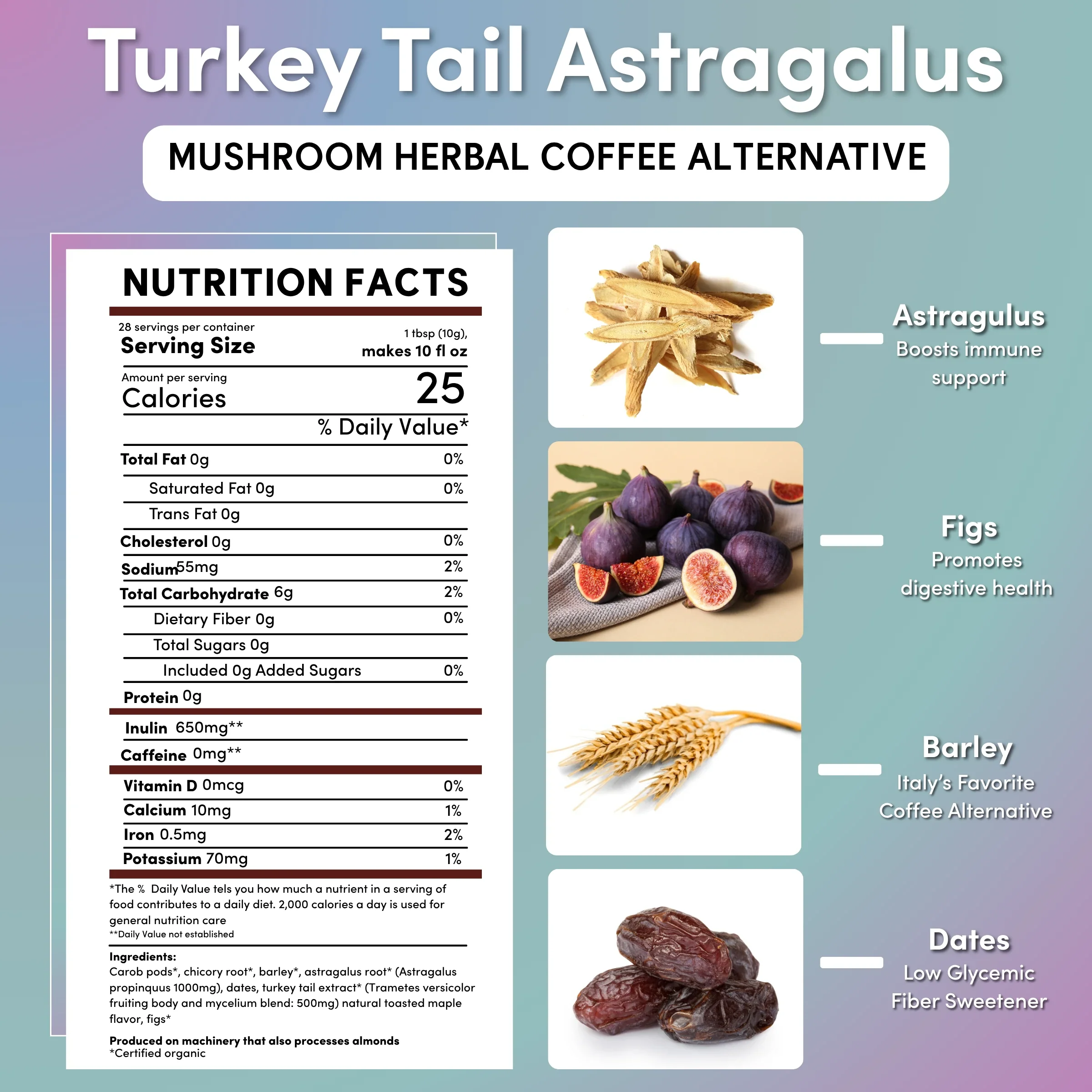 Turkey Tail Astragalus Toasted Maple Mushroom Herbal Coffee - Image 15