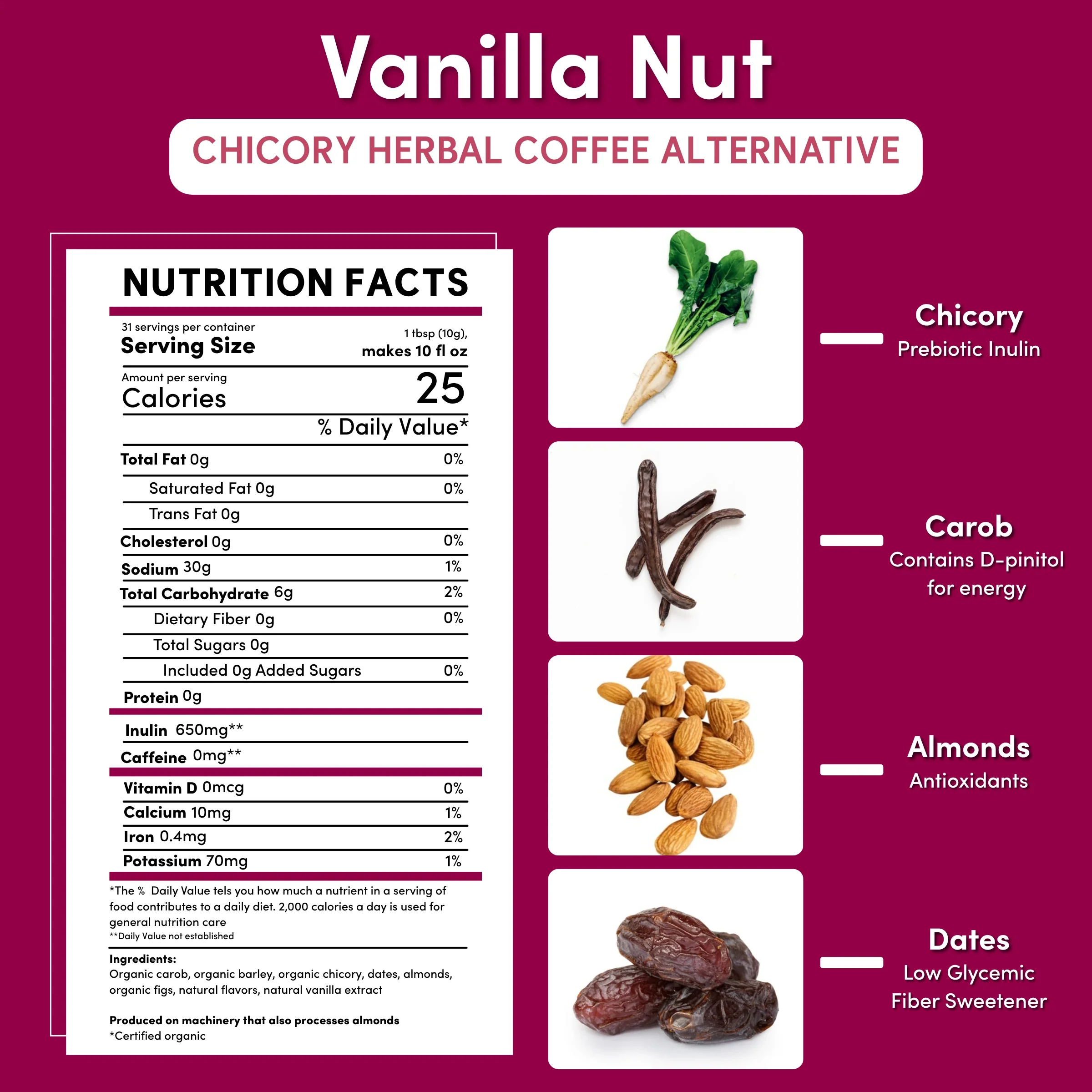 Vanilla Nut Chicory Herbal Coffee - Image 20