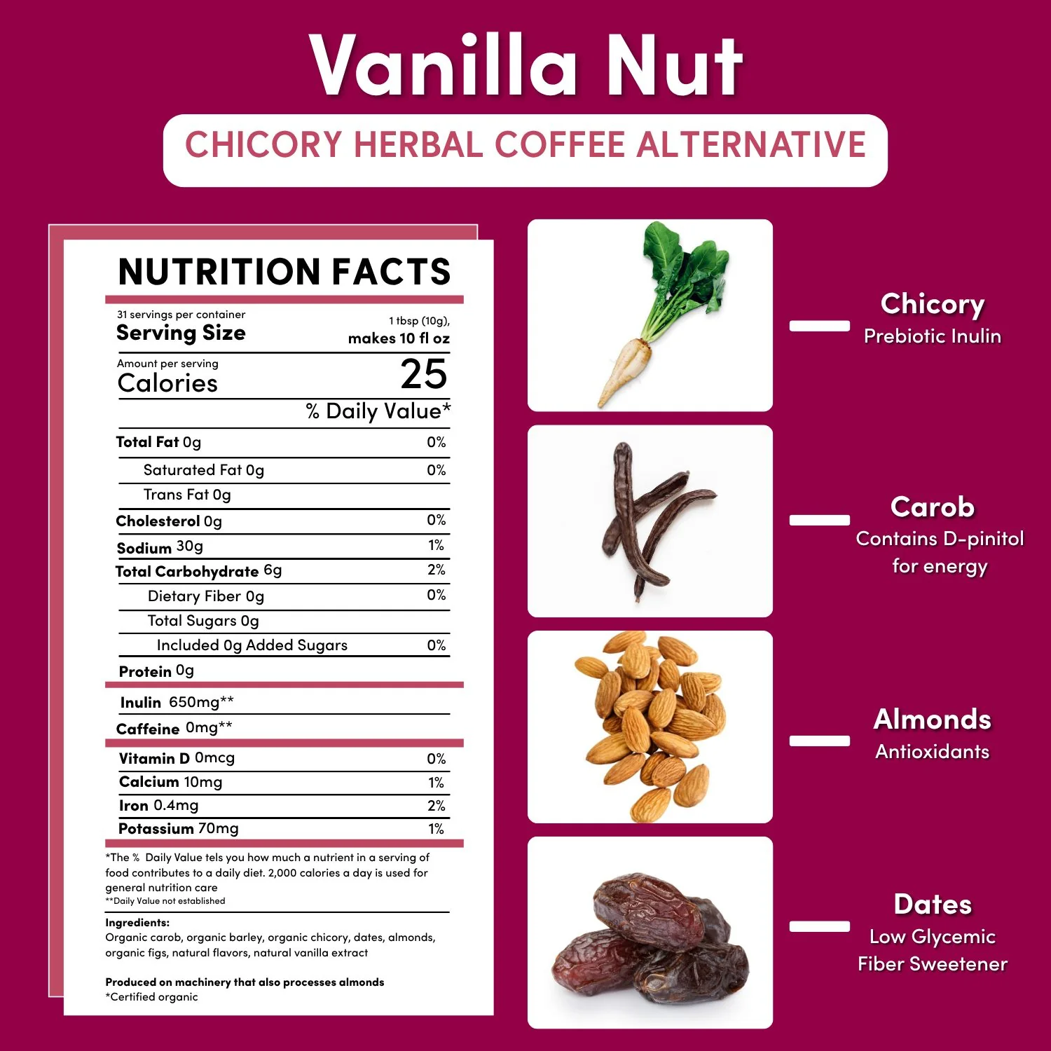Vanilla Nut Chicory Herbal Coffee - Image 9