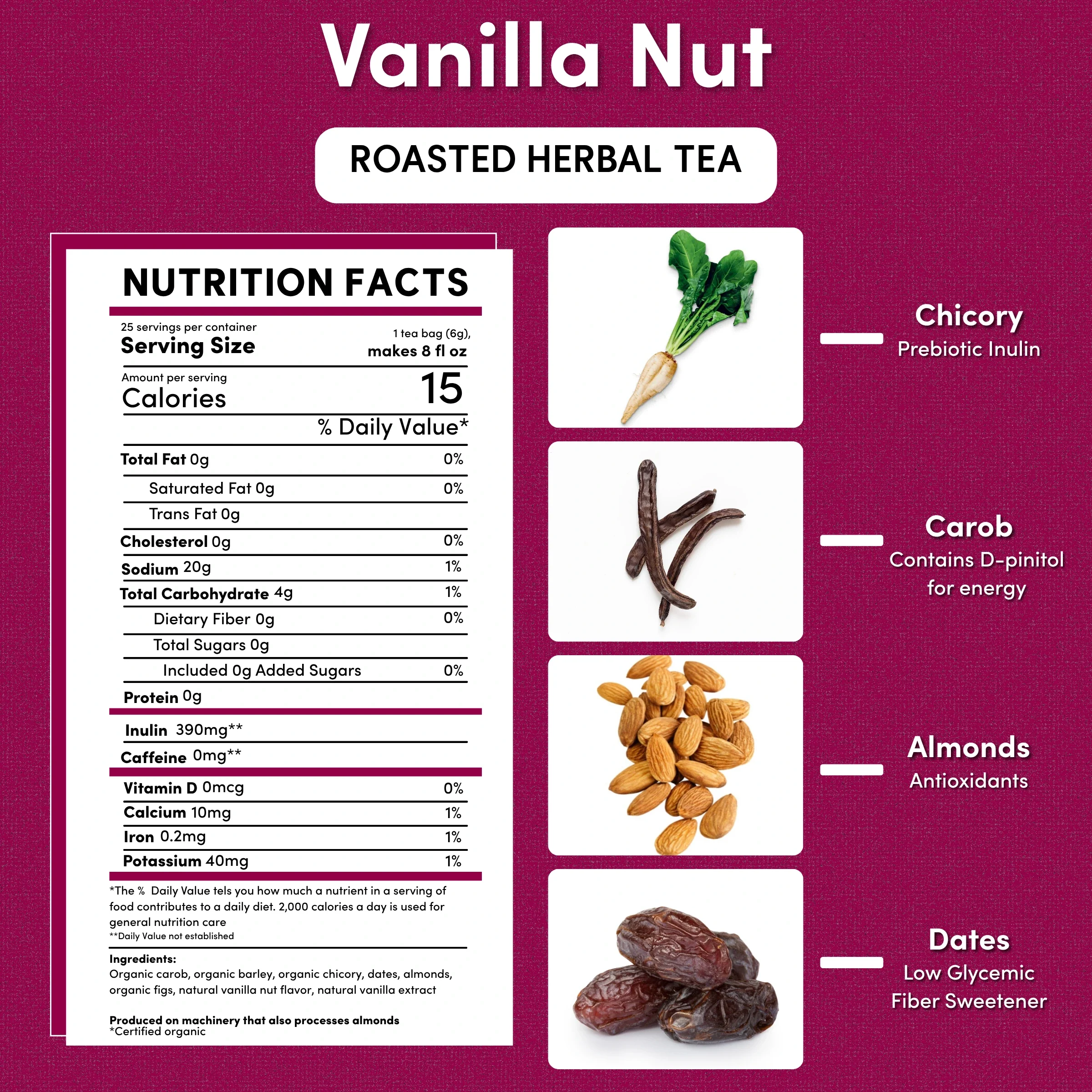 Vanilla Nut Roasted Herbal Tea - Image 25